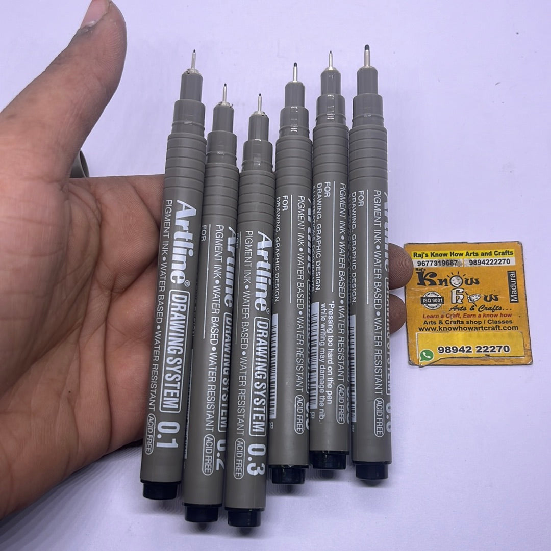 Artline Drawing system technical pens - set of 6
