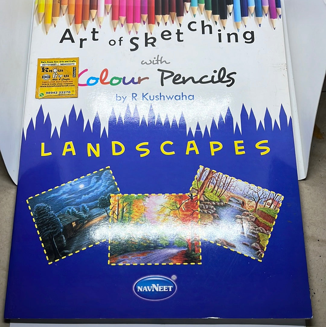 Art of sketching colour pencils 5 books are a set