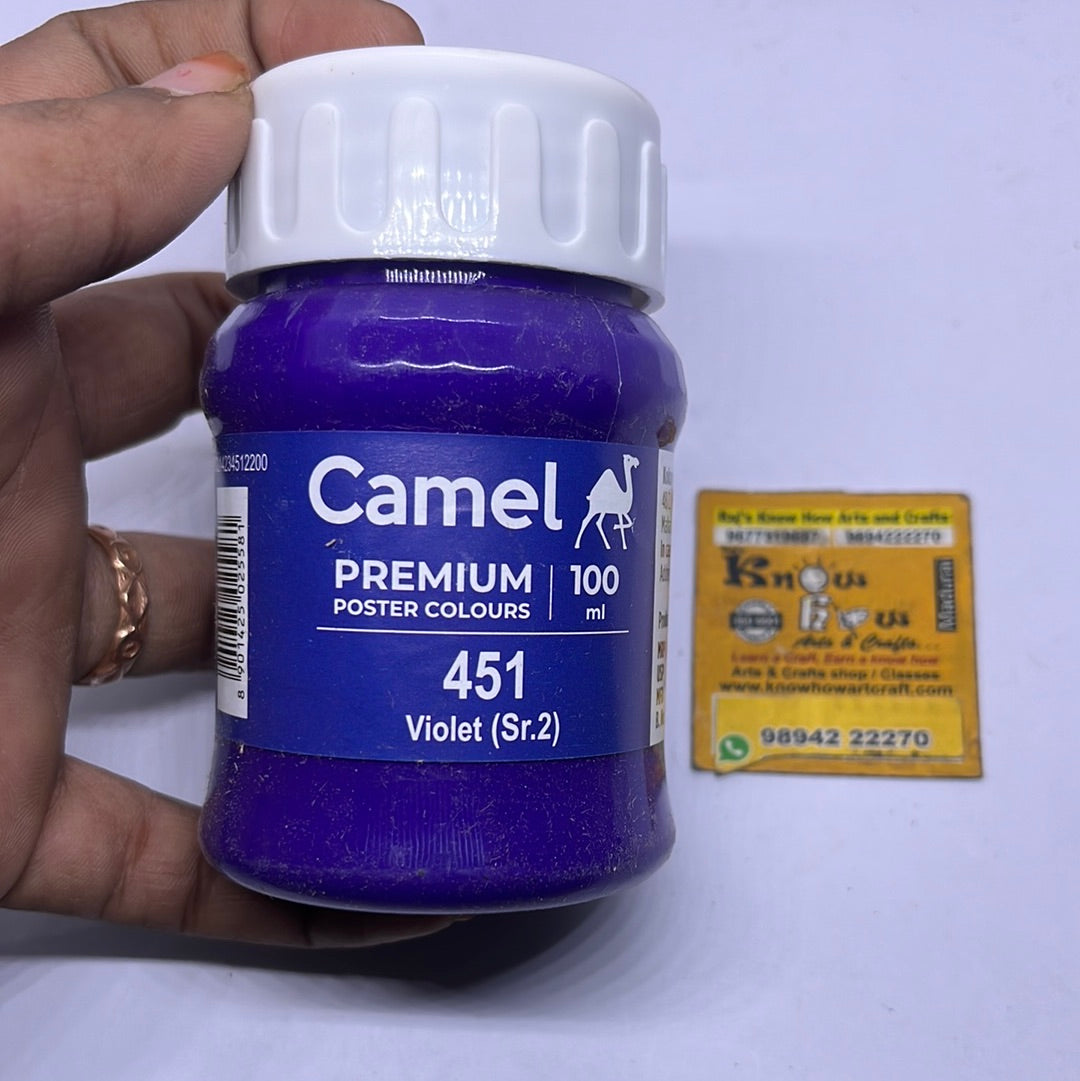 Camel premium poster colours violet  100 ml