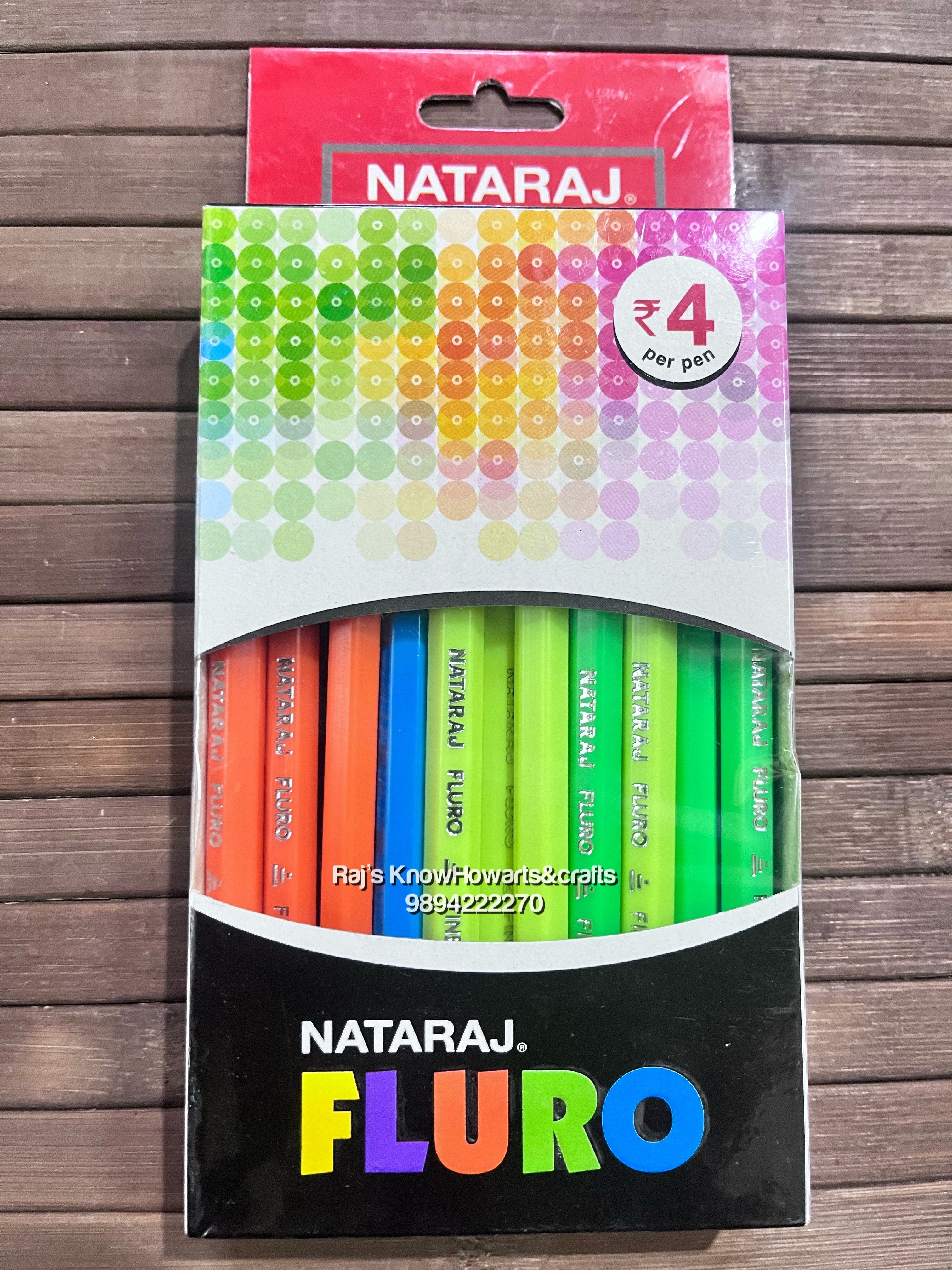 Nataraj Fluro pen - 2pc