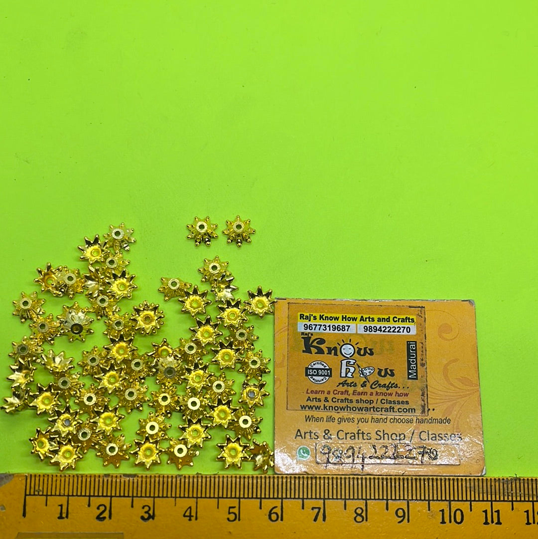 Golden bead cap & cone for jewelry making stones  more than 25pc