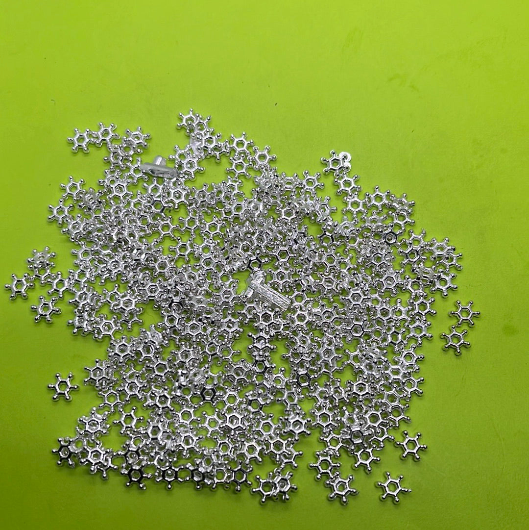 Star silver chakri beads more than 25pc