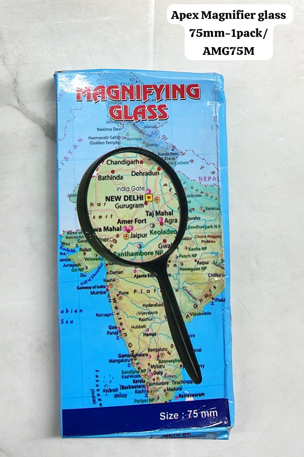 Apex Magnifier glass 75mm -1pack/AMG75M