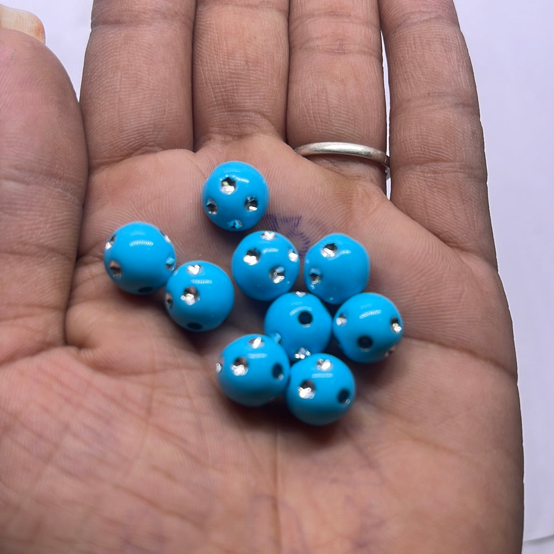 stone Acrylic color beads -50g 6