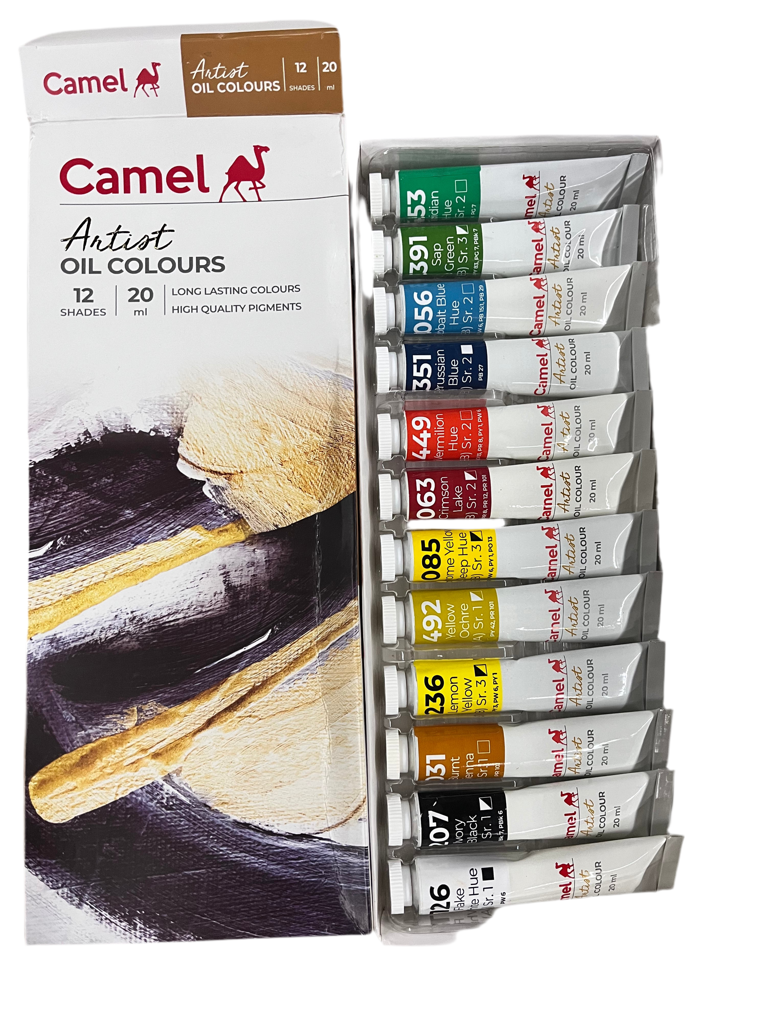 Camel Artist Oil Colours 20ml-12shades in 1 box (free shipping only this product)