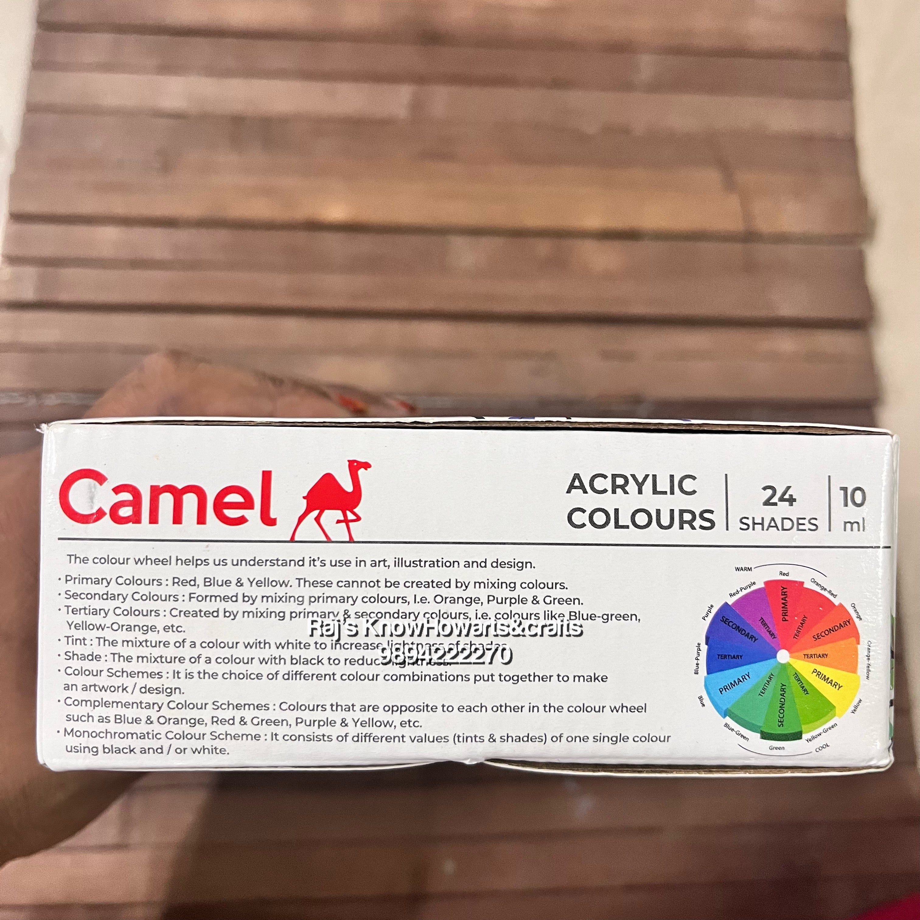 Camel Acrylic Colour 24 shades 10ml