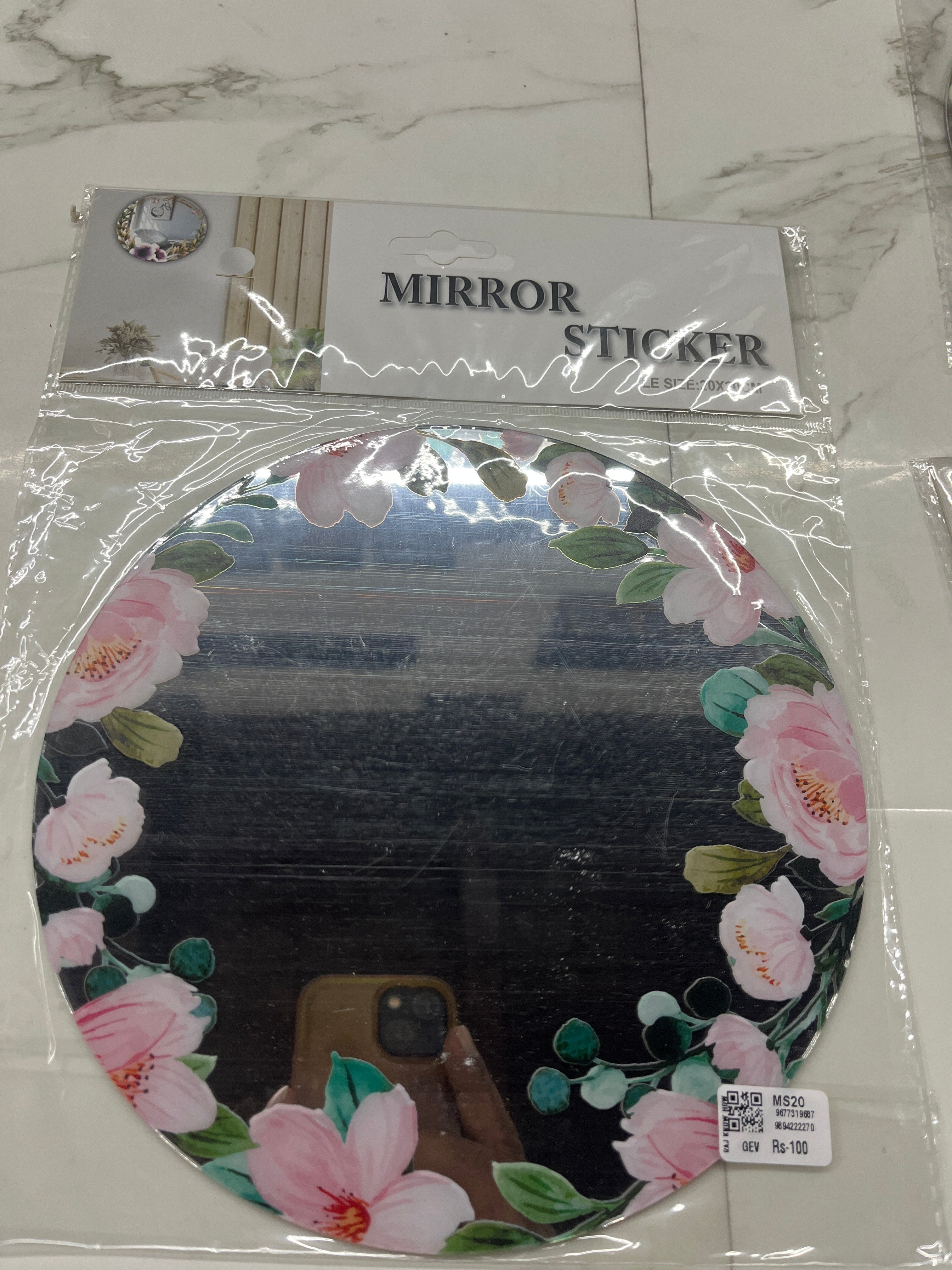 Mirror stickers 8inch 20cm -assorted design 1piece -ms20