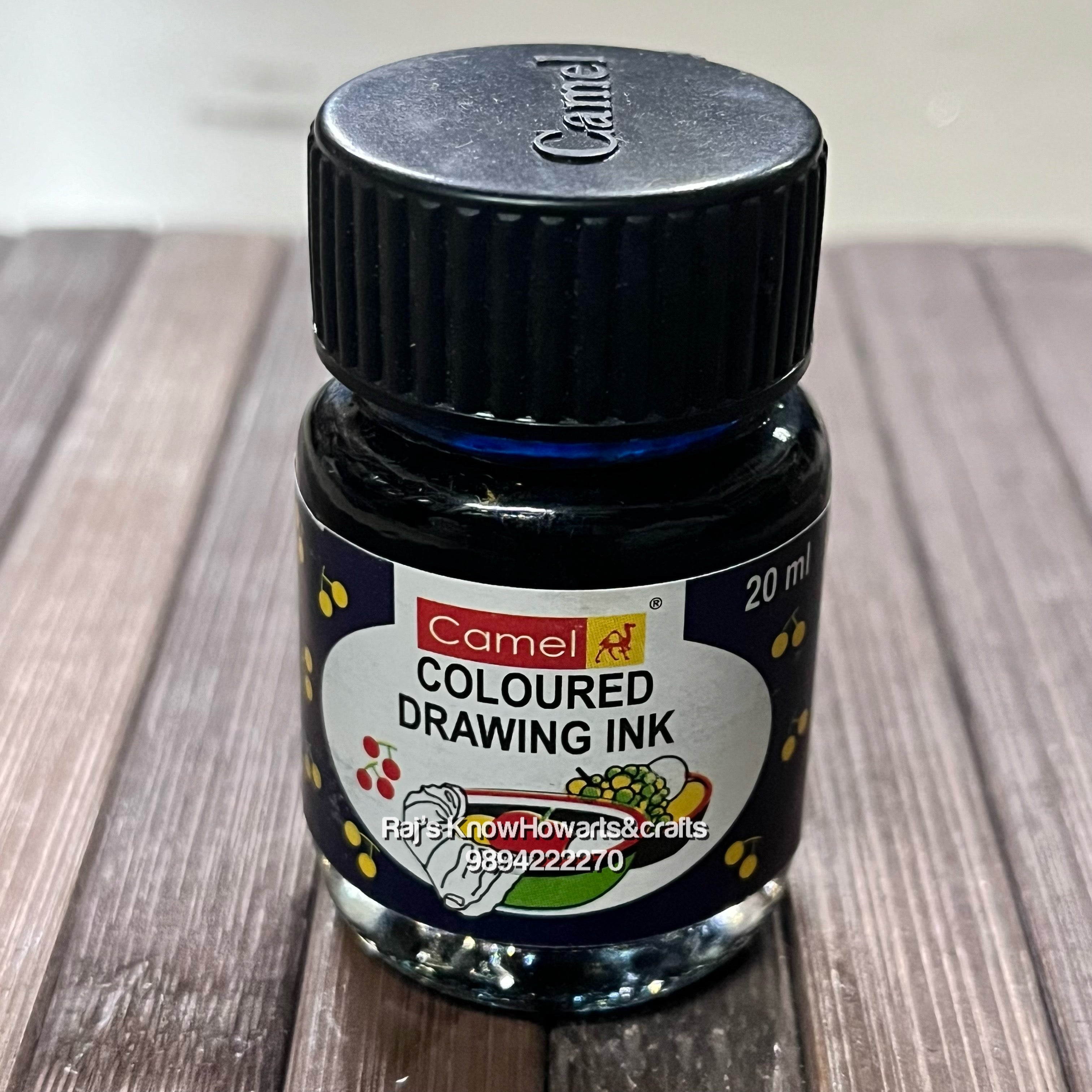 Camel Drawing Ink- Prussian blue 351-8901425024256 – KnowHowArtCraft