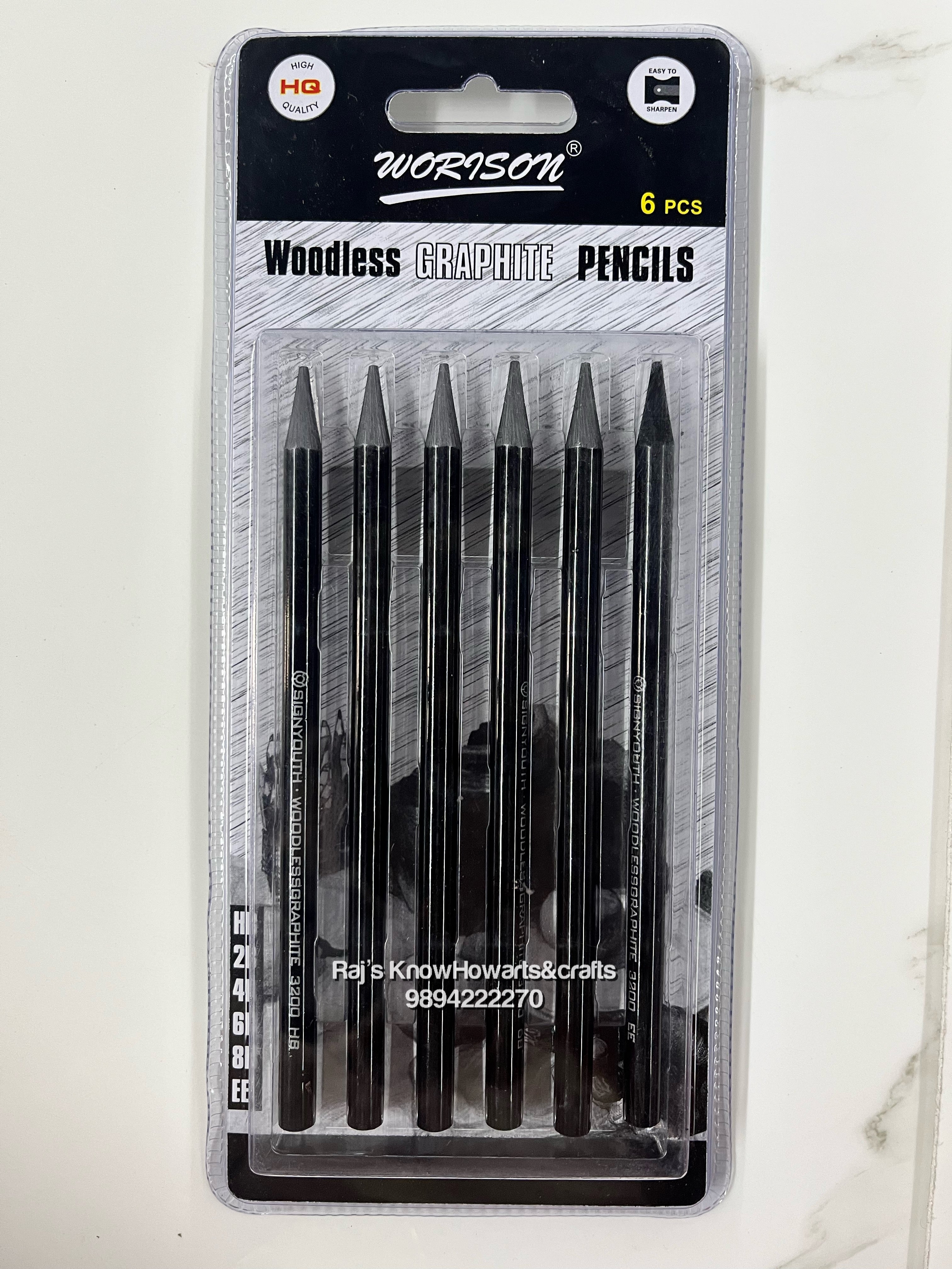 Worlson woodless graphite pencils 6pcs