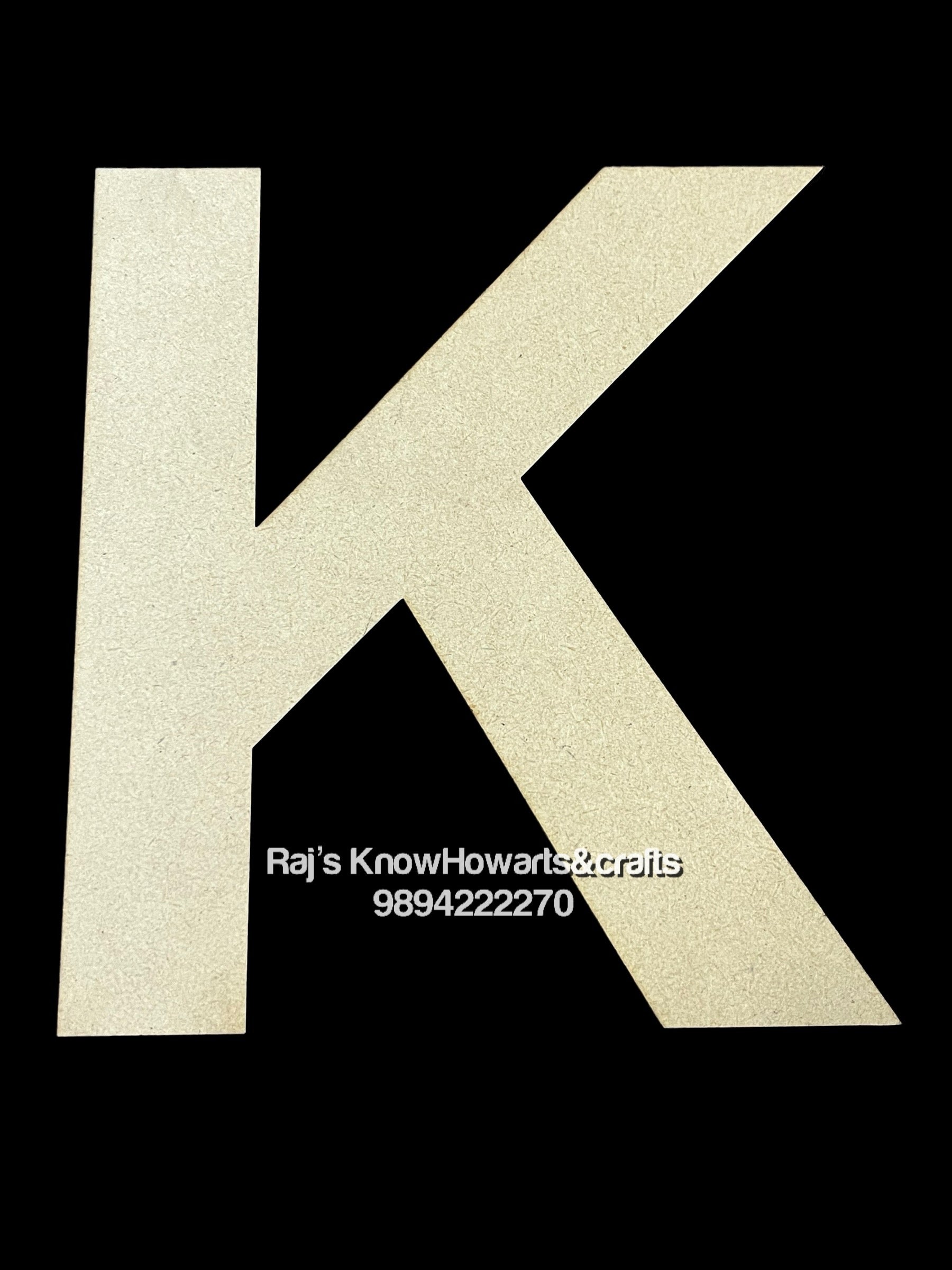 K-6 inch plain cutout alphabet