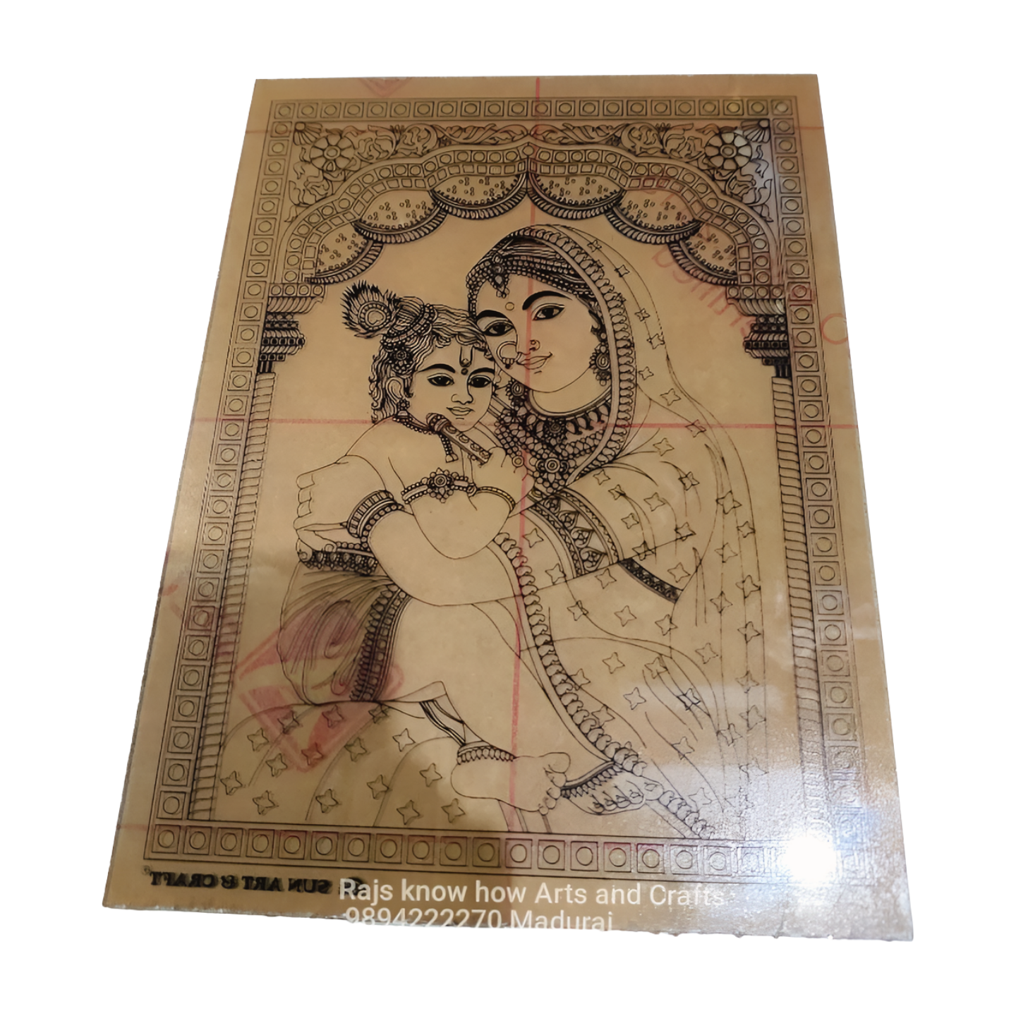 Yasodha Krishna Tanjore Reverse Glass Painting