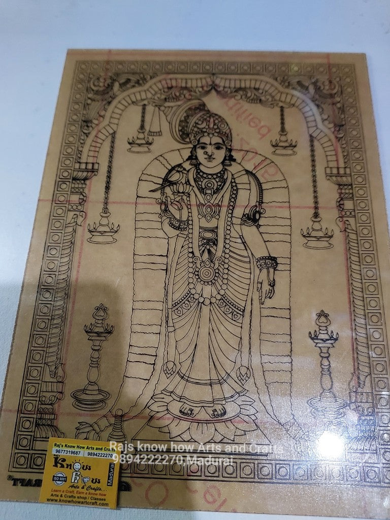 Andal Tanjore reverse fibre glass painting