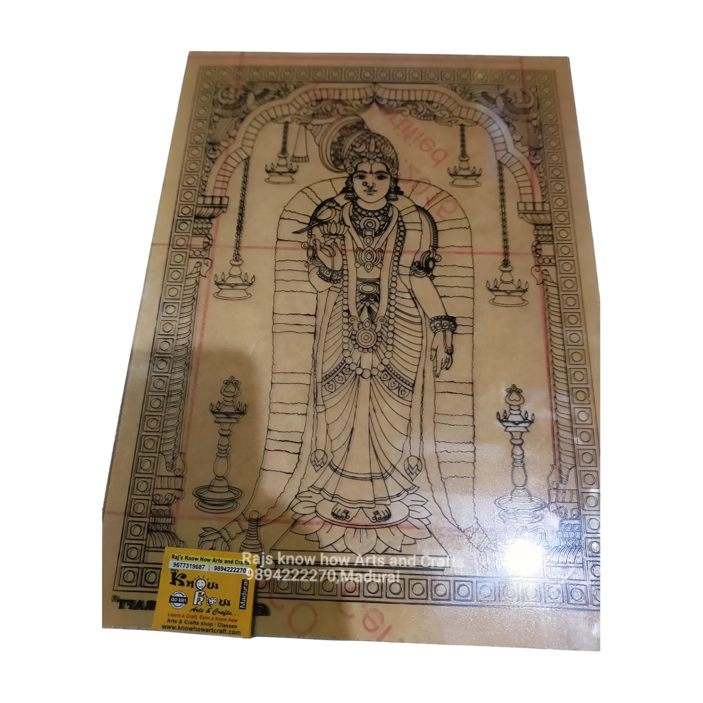 Andal Tanjore reverse fibre glass painting
