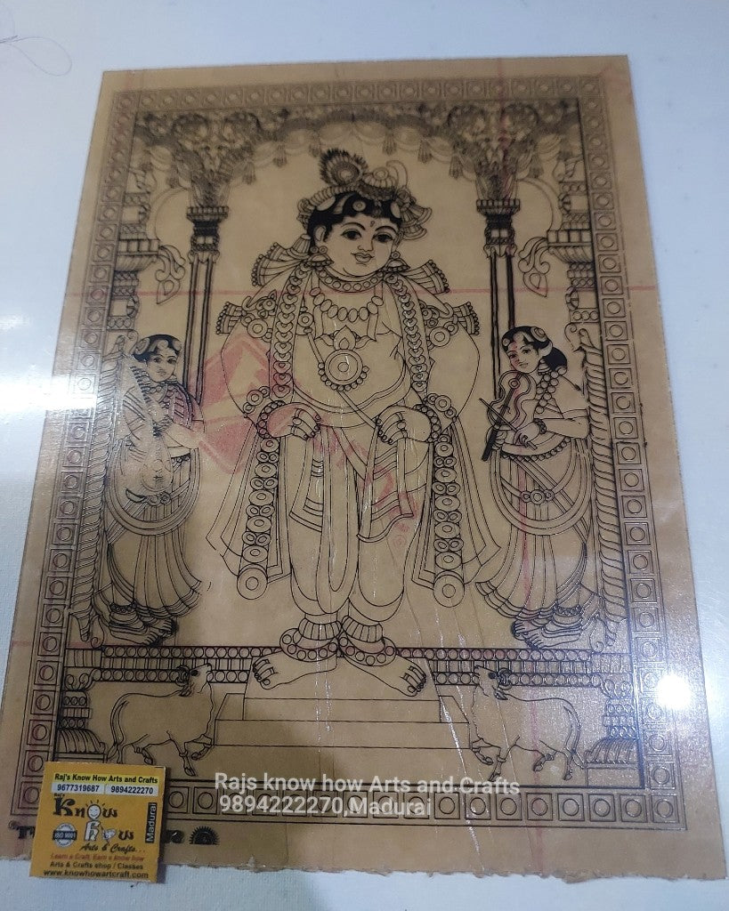 Dhanalakshmi Devi gift Tanjore painting – Shri Arts & Gifts