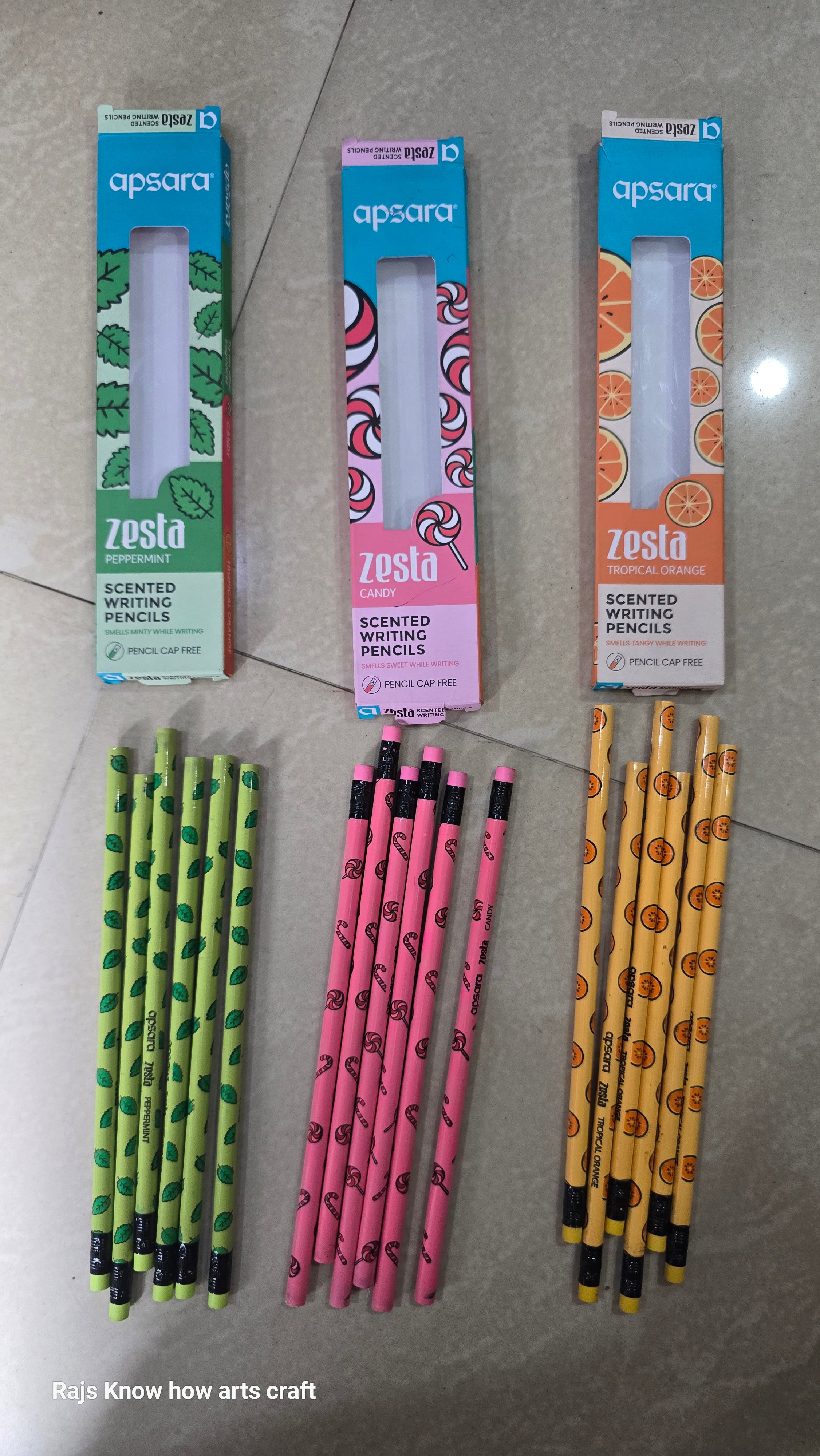 Zesta fragrance pencil -3 fragrance set of 18 pencils.