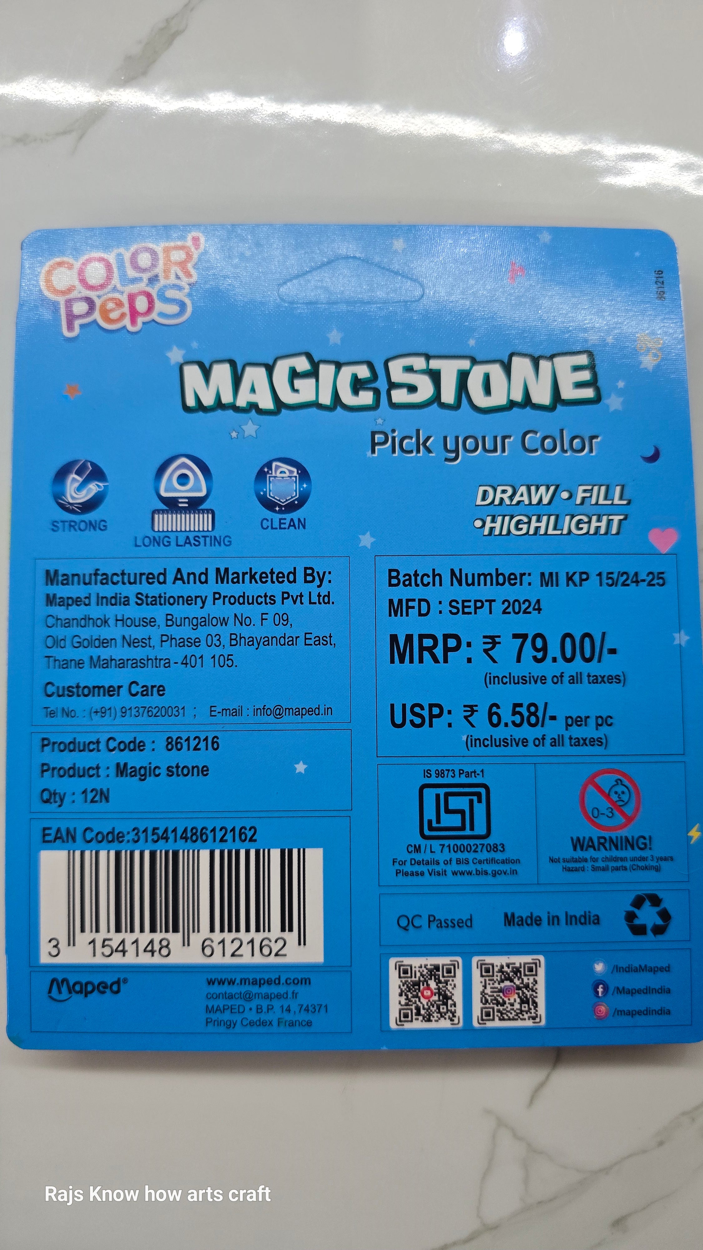 Maped magic stone pick your color-1piece