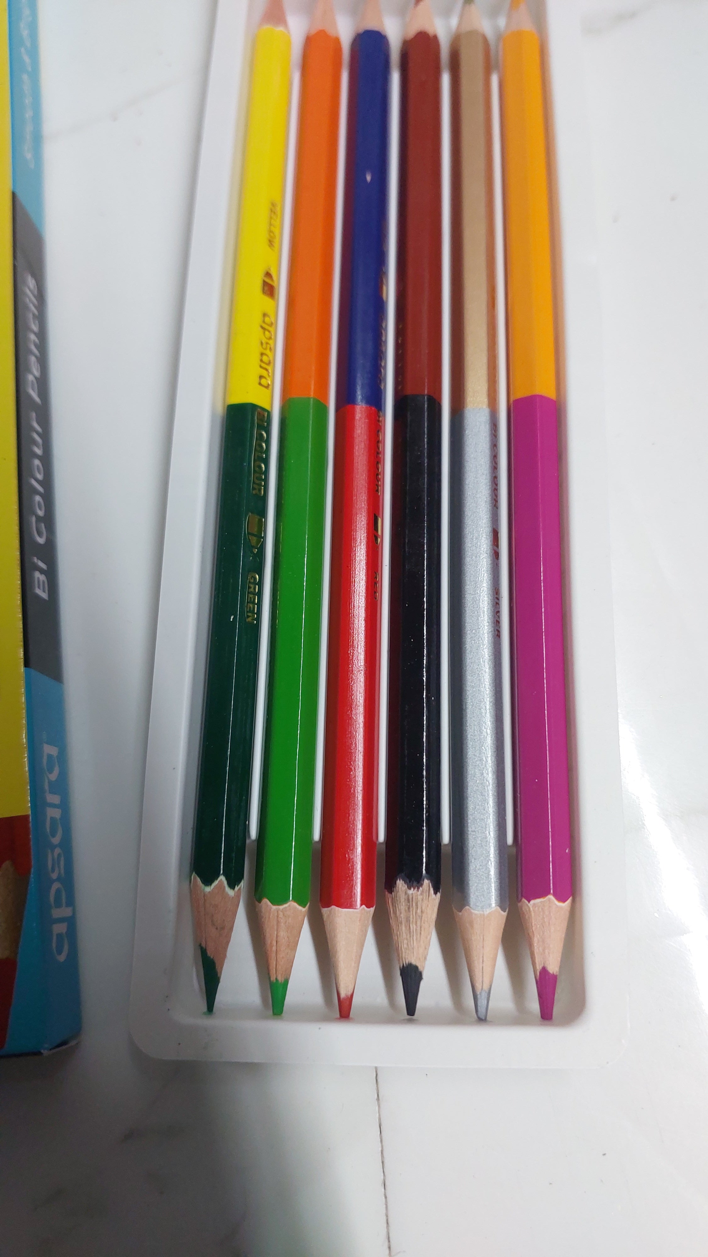 Apsara 12shades 6 Bi colour pencils-1set