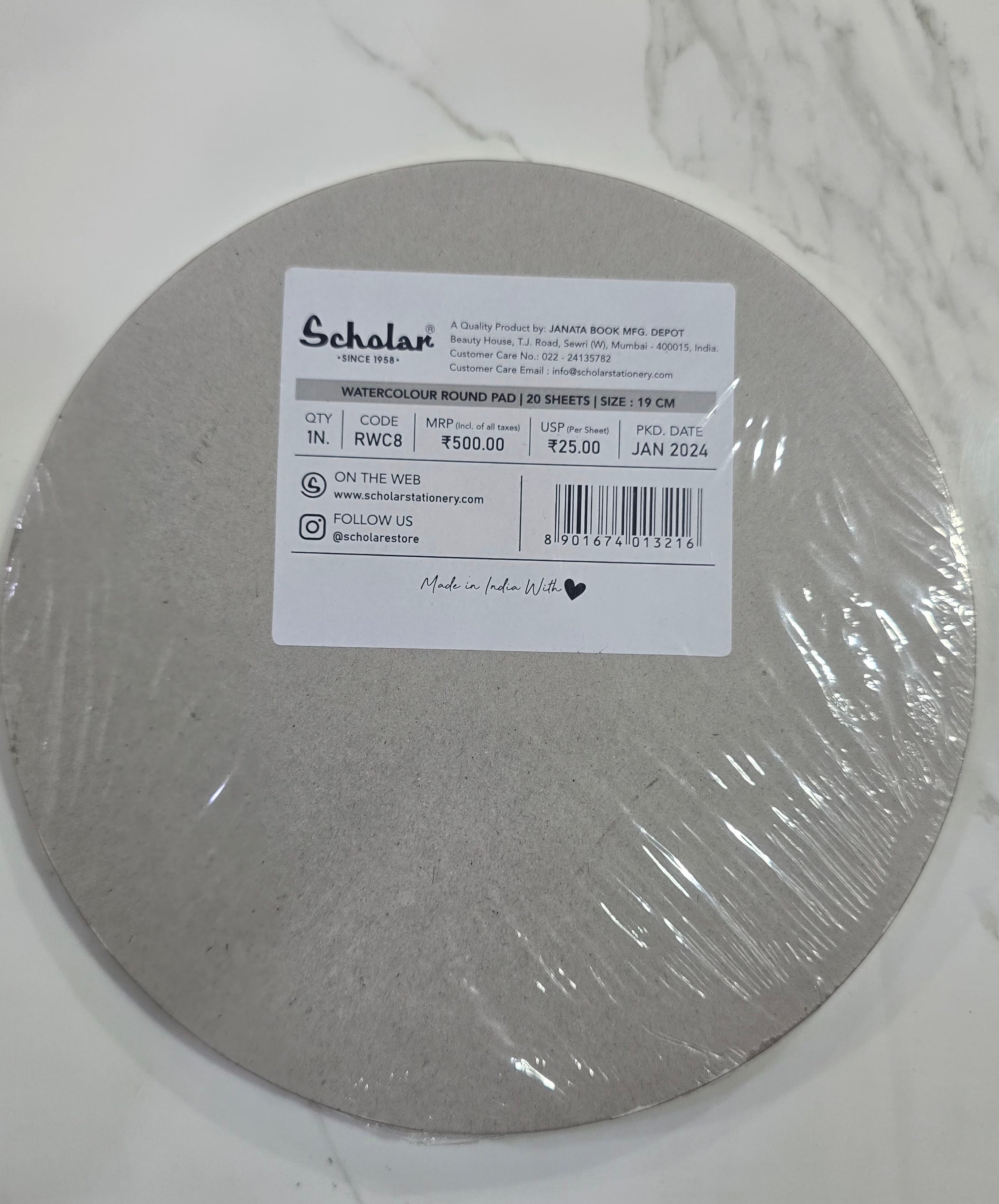 Watercolor round pad 300gsm 20 sheet with shipping