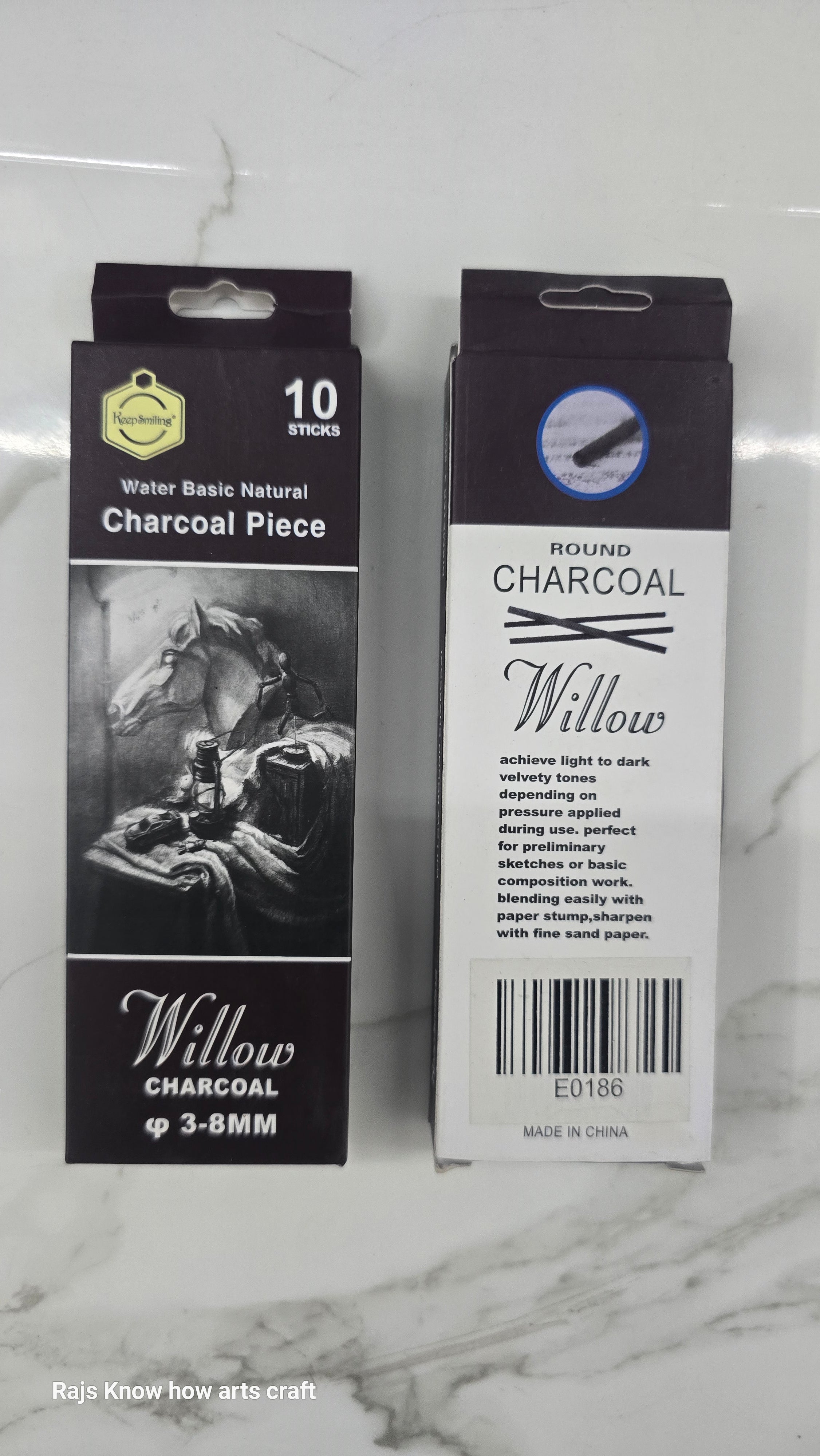 Willow charcoal pencil set of 10 piece