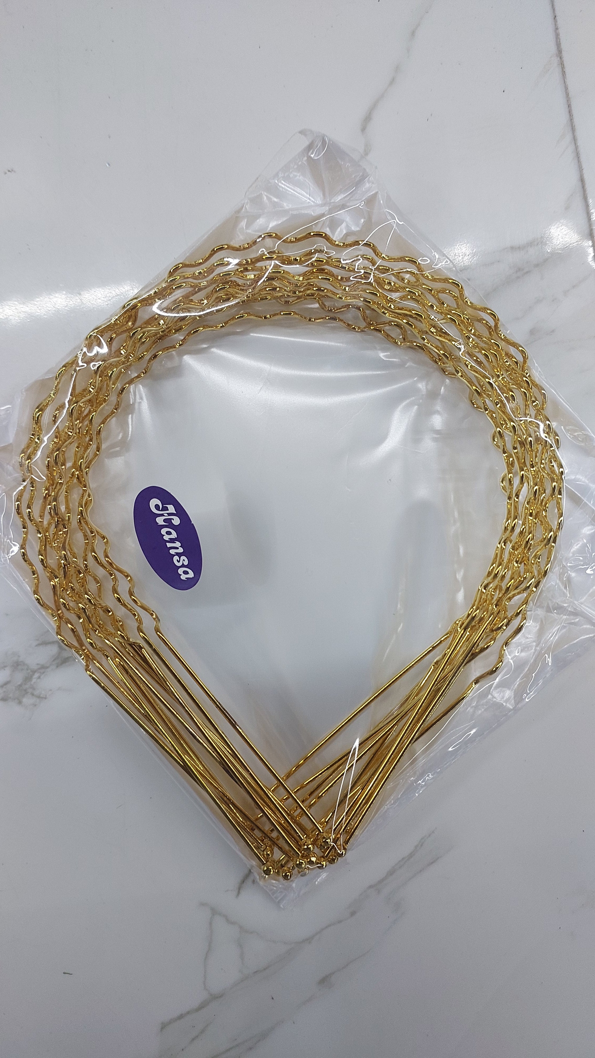 Gold swirl HAIr BAND 6 PCS-wghb