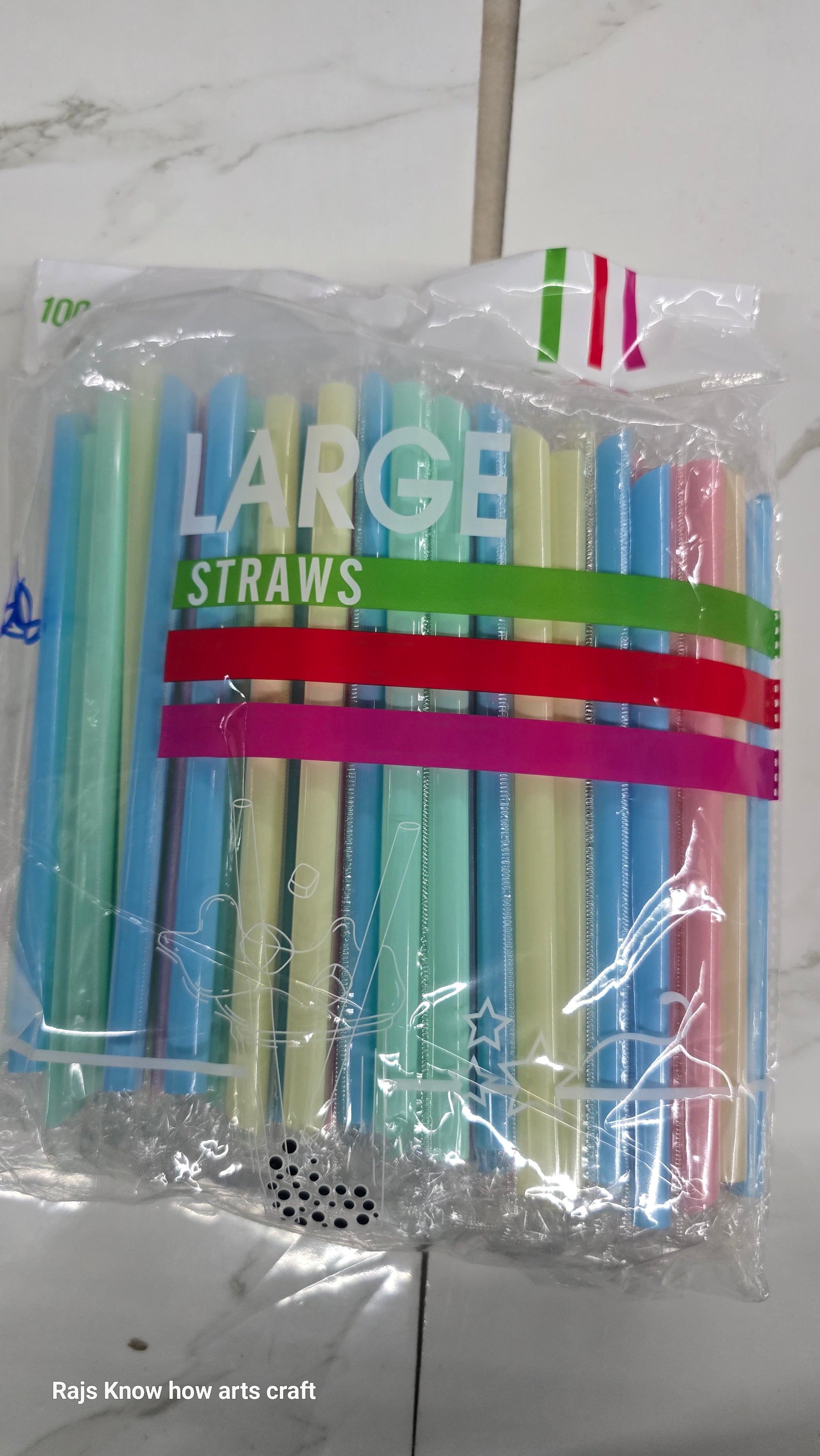 Large plastic straw 80 piece pack