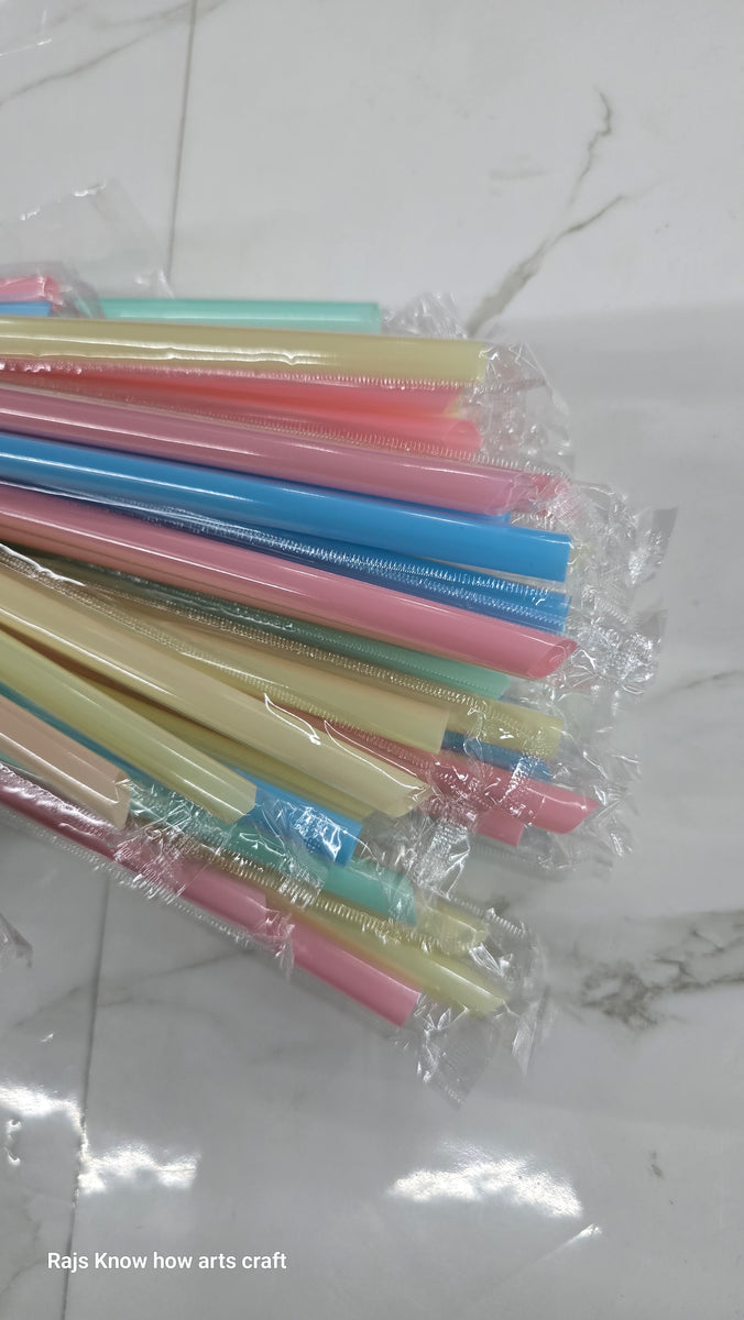 Large plastic straw 80 piece pack – KnowHowArtCraft