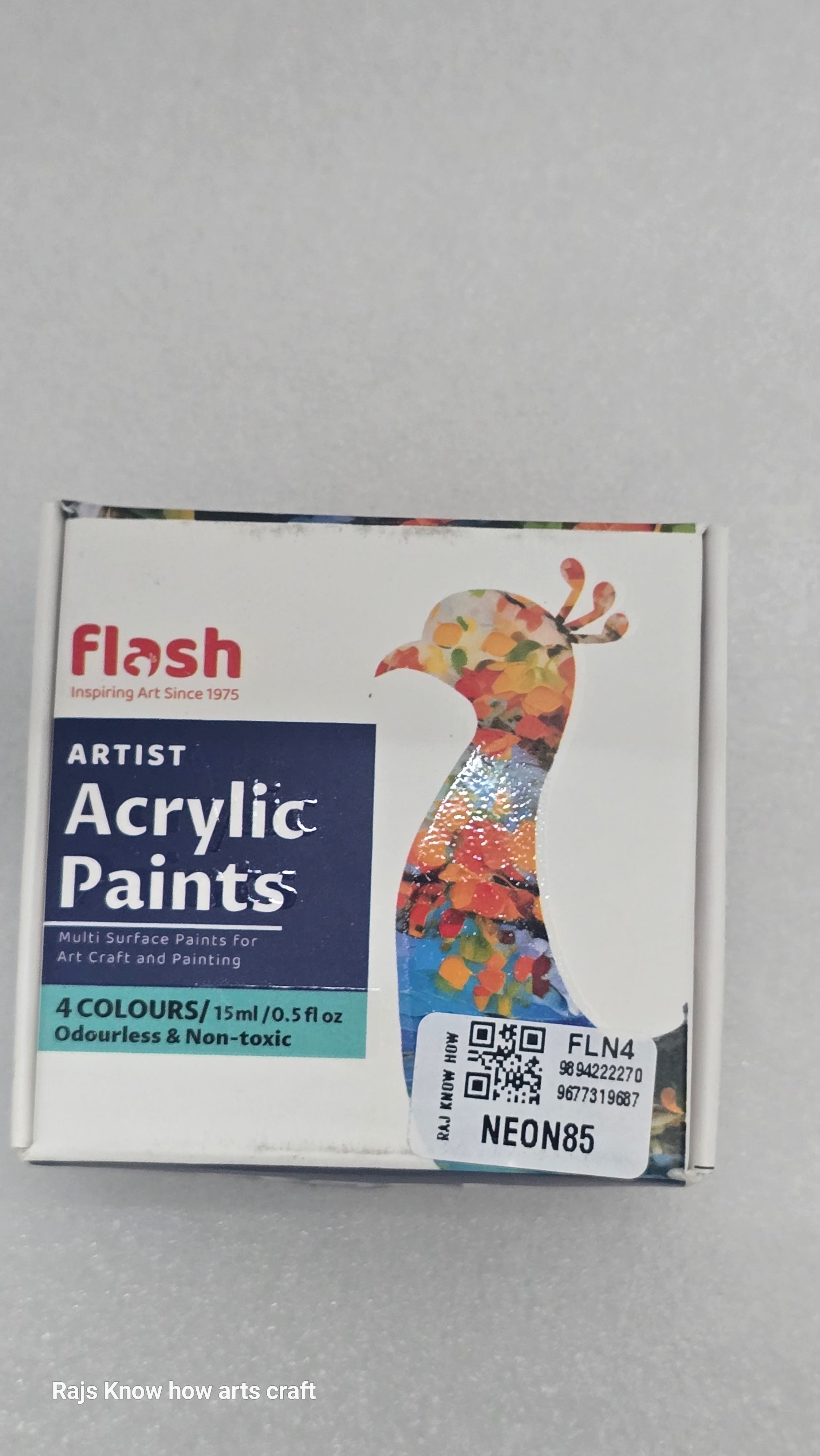Flash artist acrylic florescent neon colors set of 4 with shipping