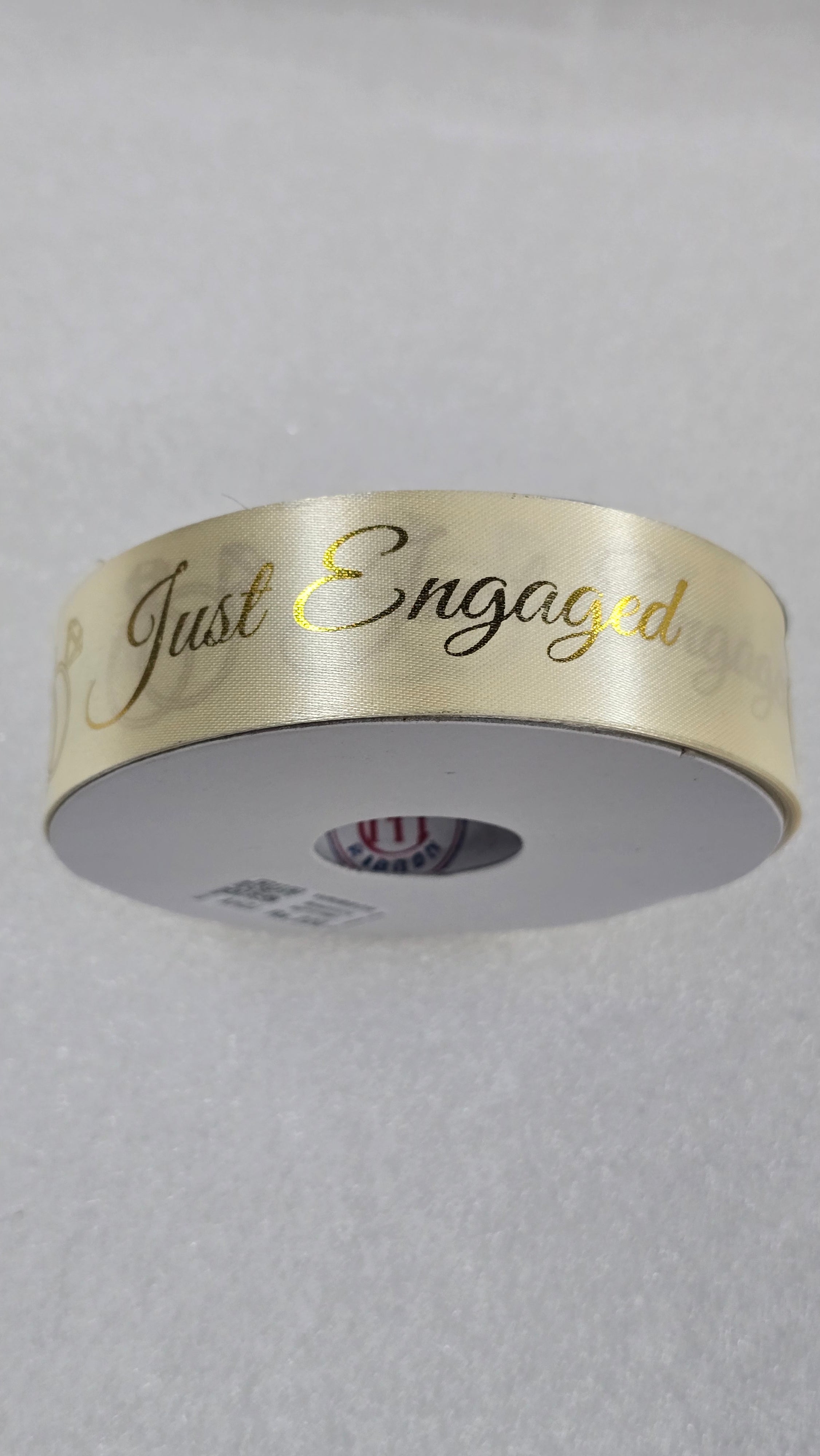 Just engaged Satin design ribbon 20 meter -any   assorted color roll -1 pcs