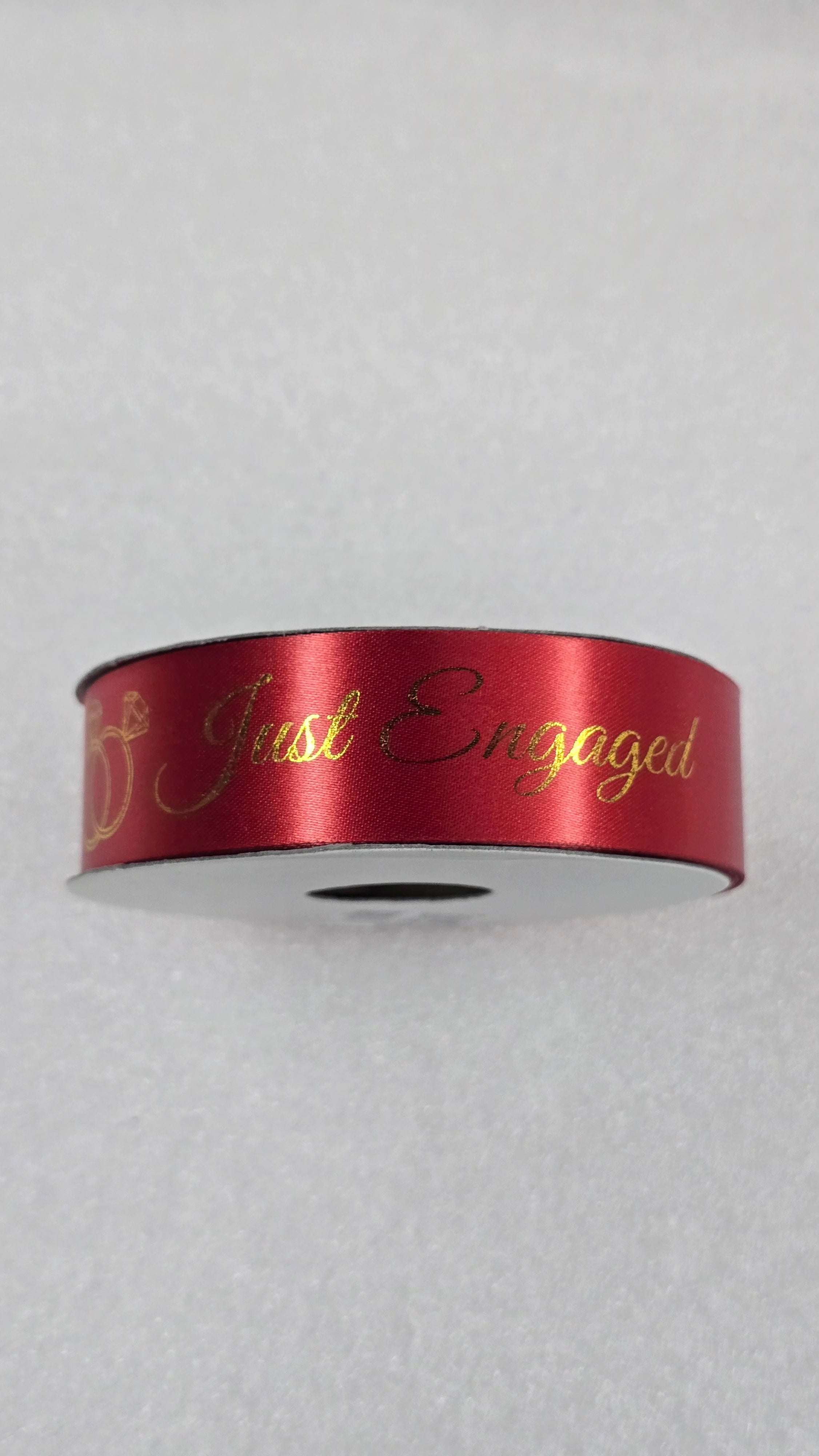 Just engaged Satin design ribbon 20 meter -any   assorted color roll -1 pcs