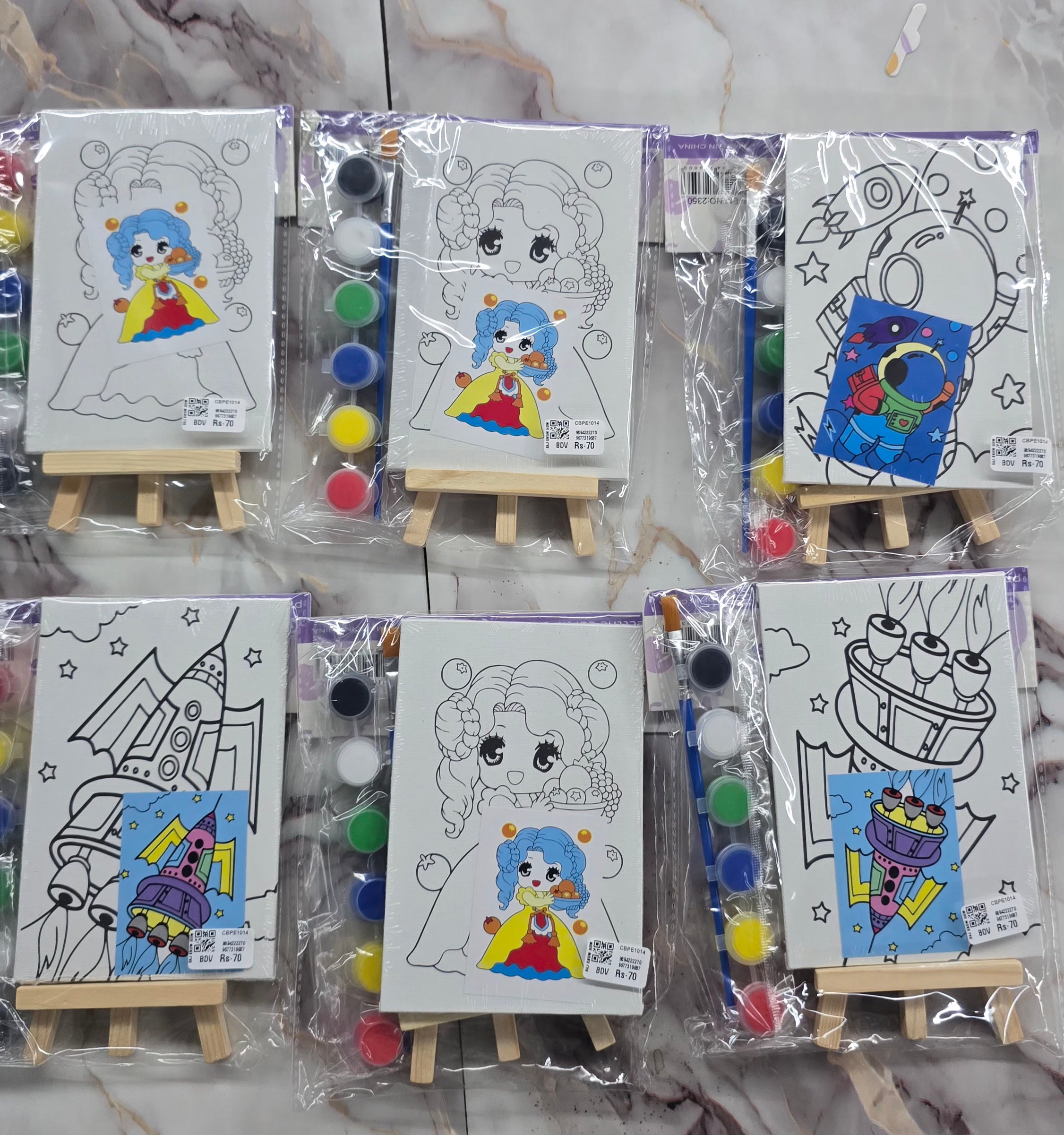 DIY premarked canvas kit- small set of 2