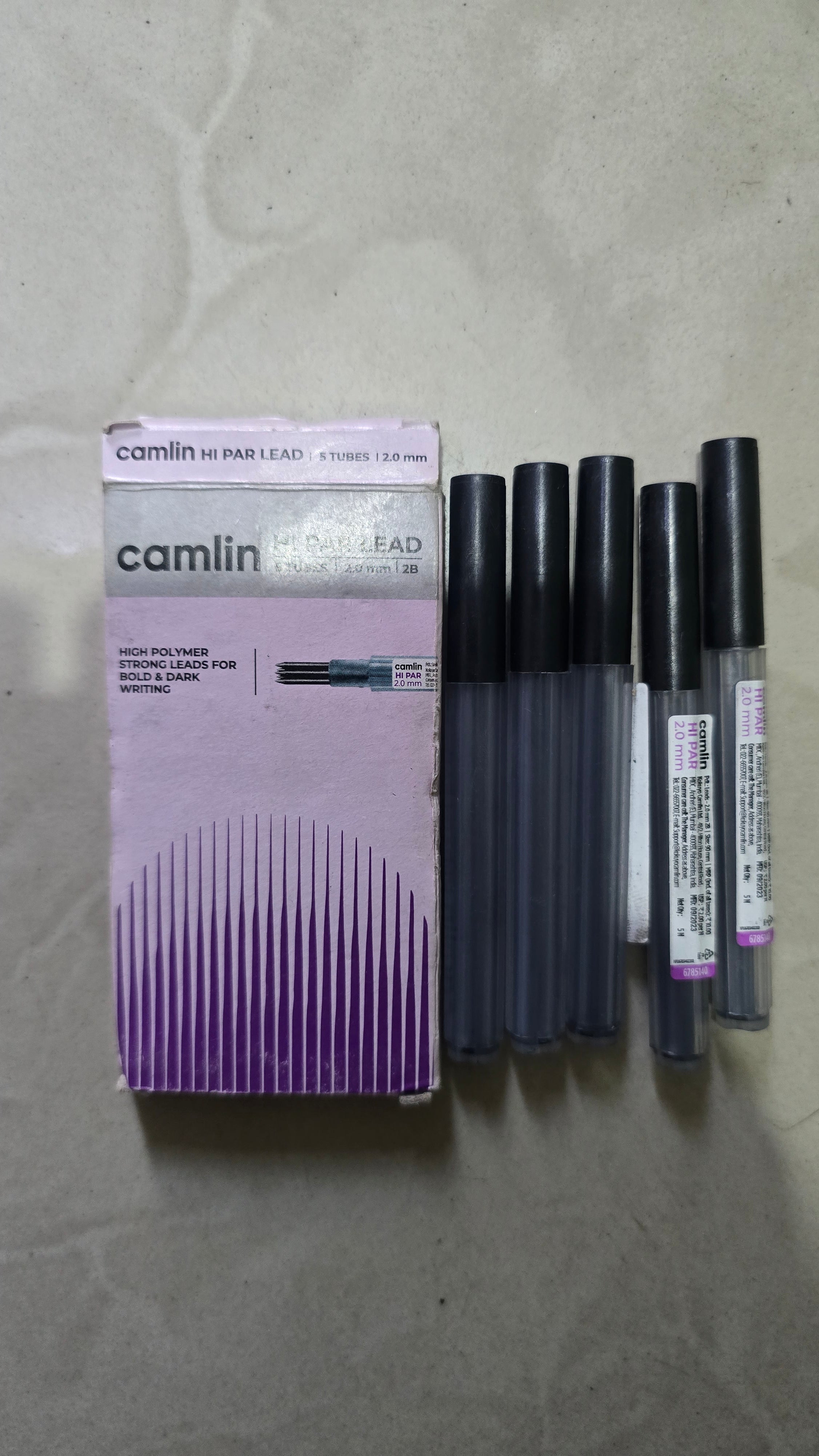 Camlin 2.0mm Microtip pencil lead -10 piece box