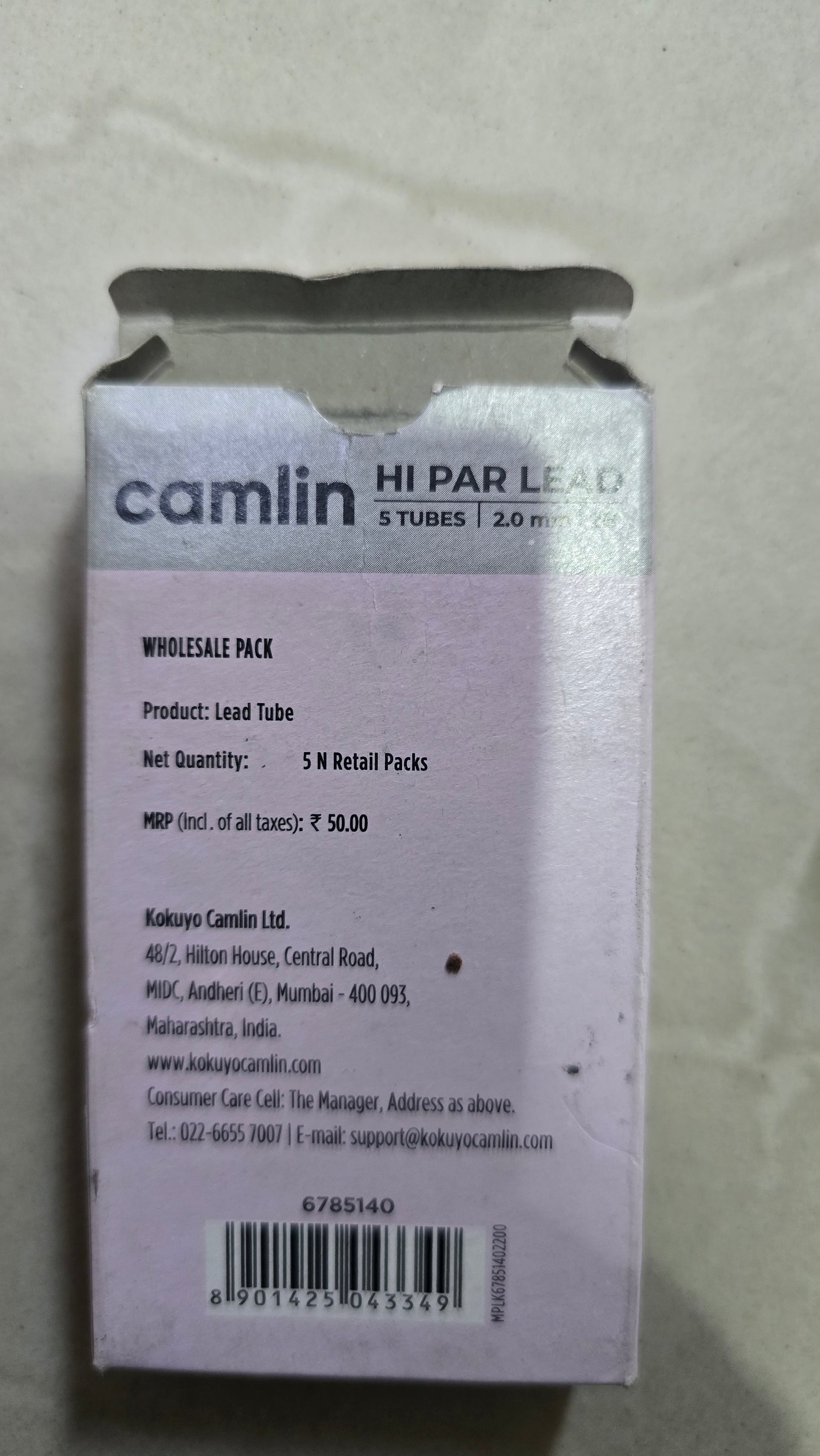 Camlin 2.0mm Microtip pencil lead -10 piece box