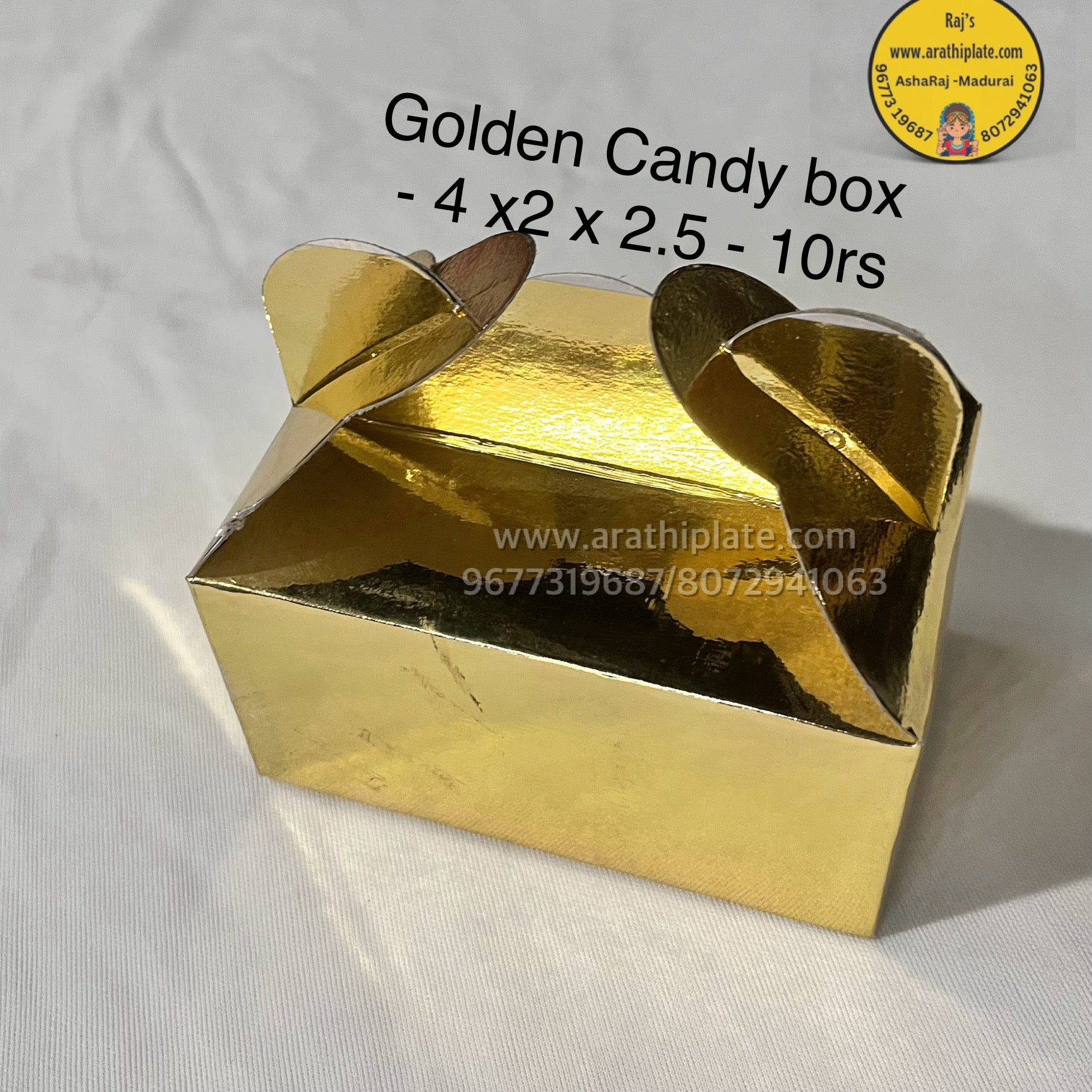 Golden candy box 4x2x2.5 -25 pieces