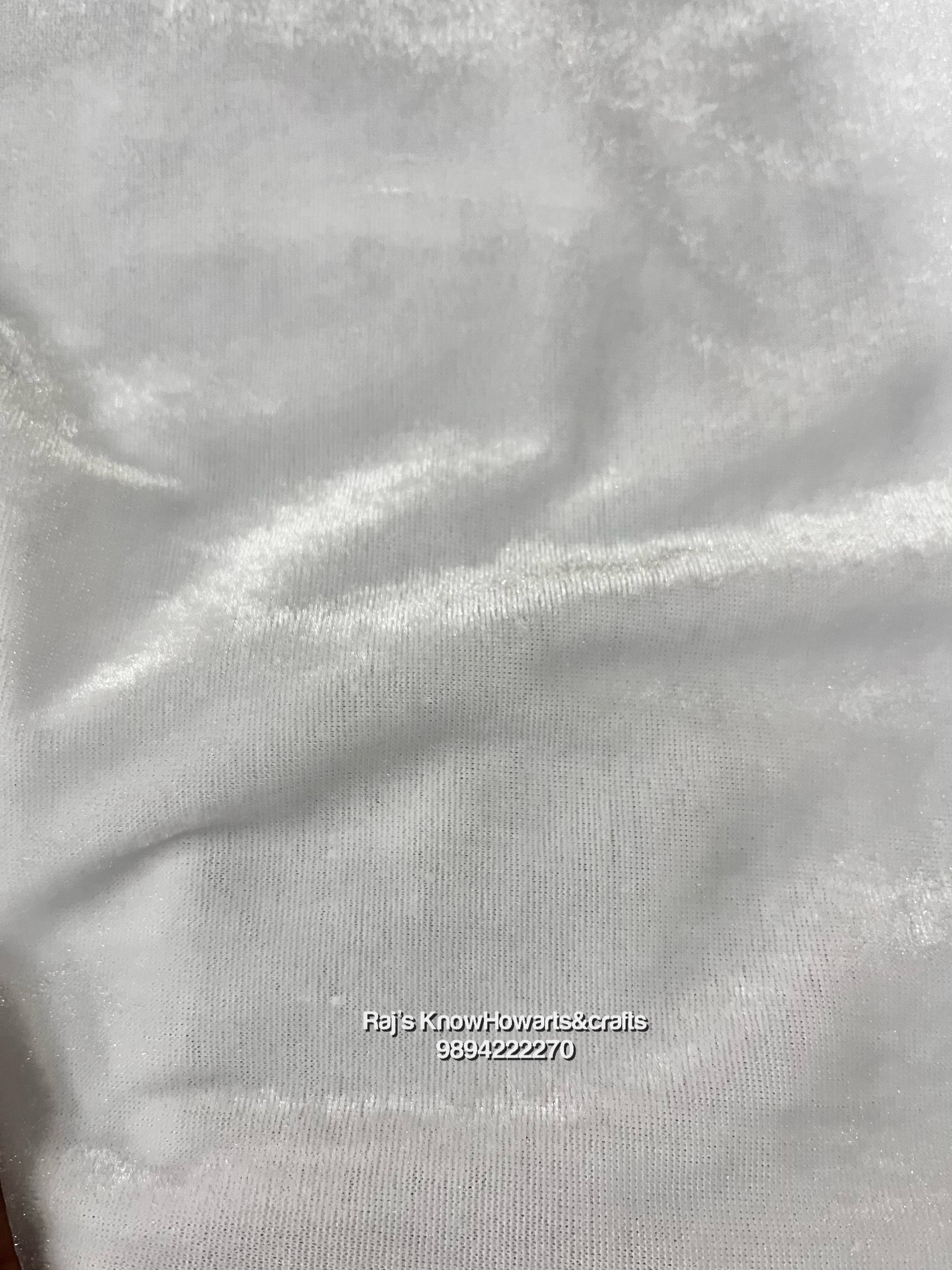 velvet cloth White - 1 meter