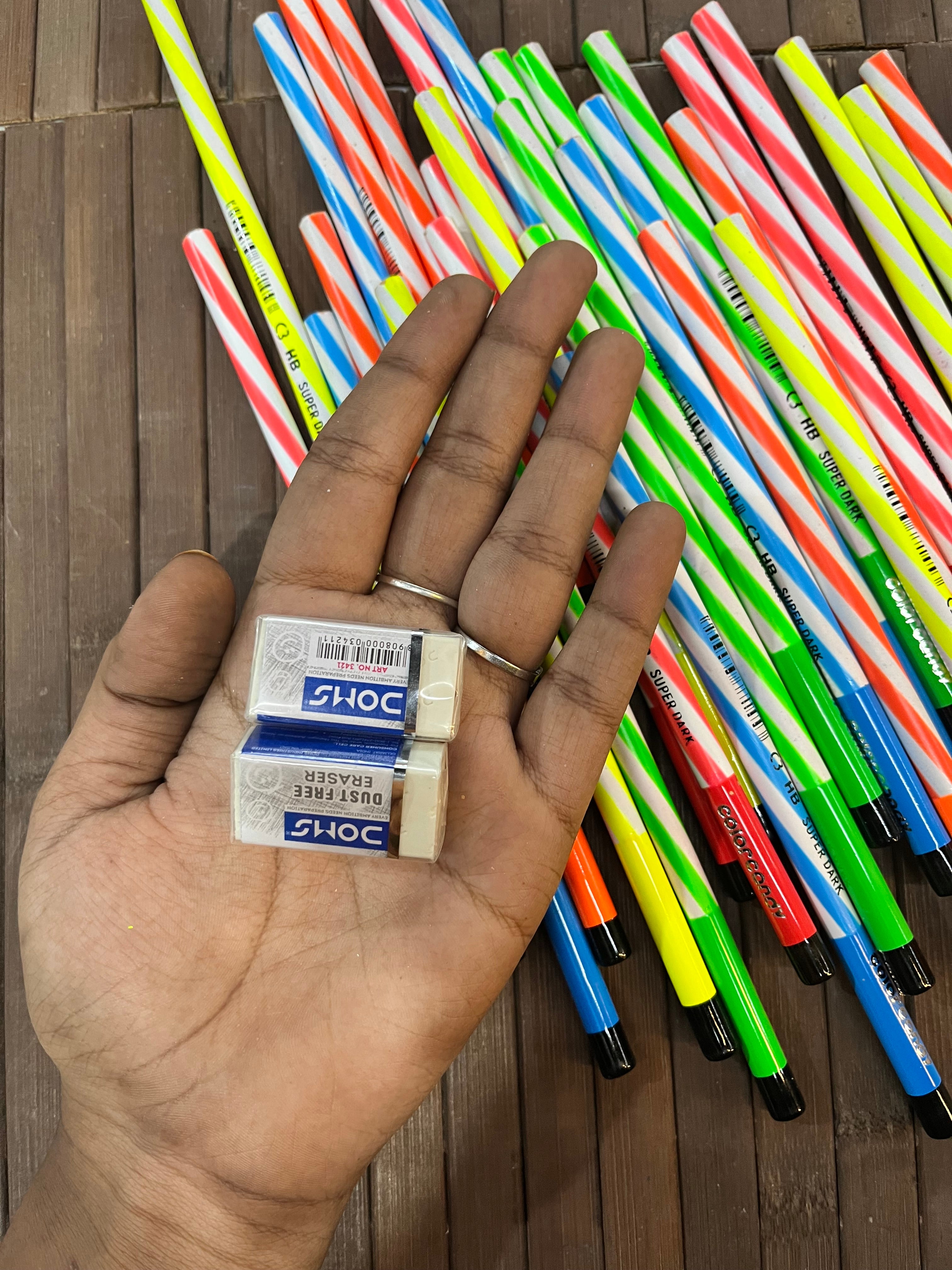 Color candy super dark pencil-50 pencils 2 rubber