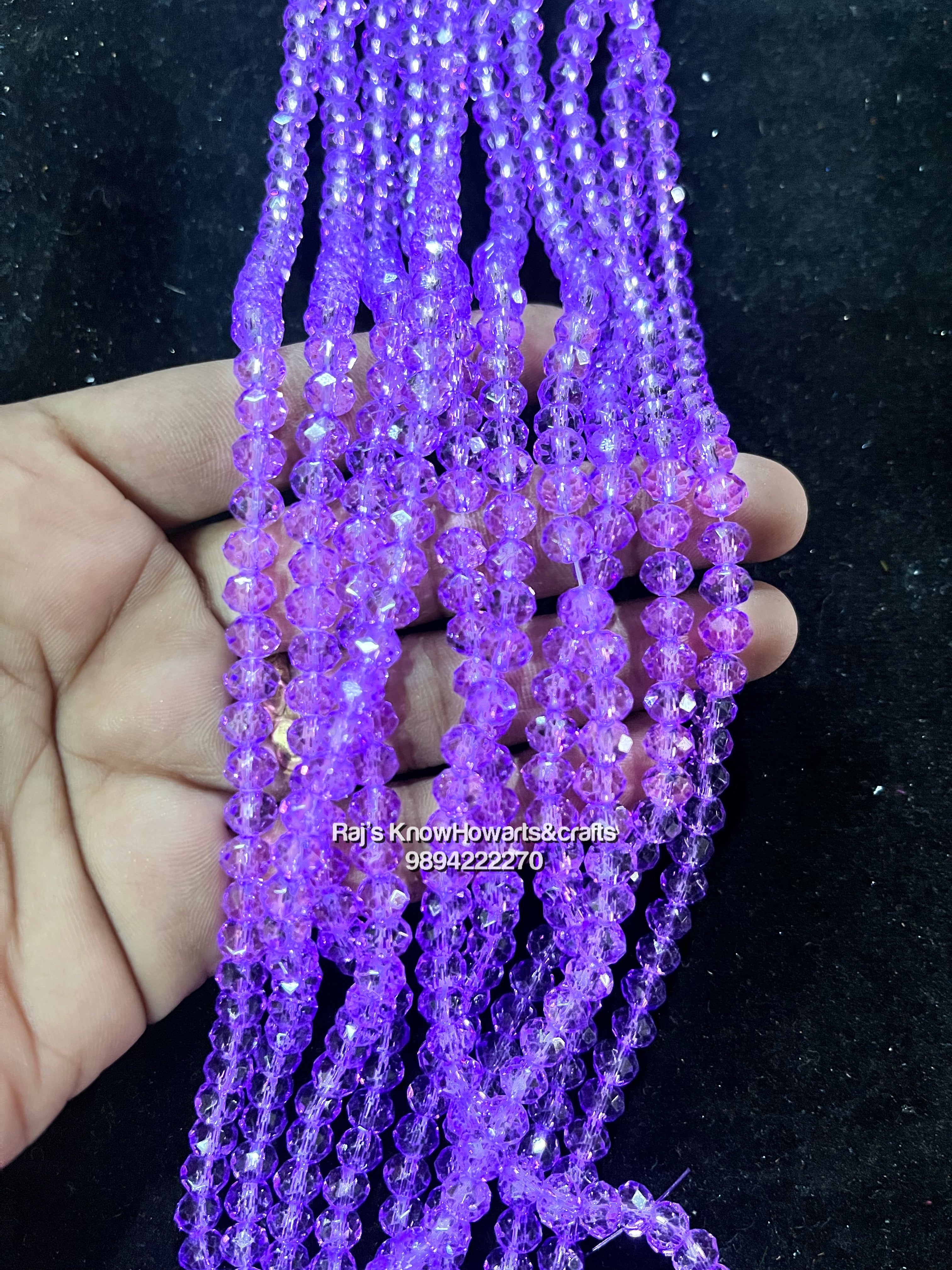 Crystal beads 6mm - 1 line