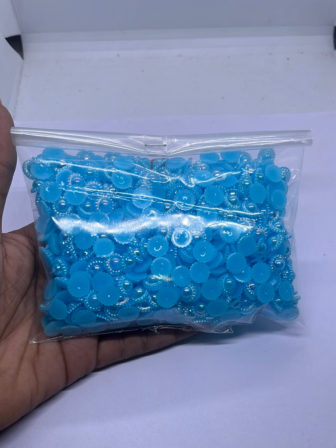 Acrylic  plastic color design beads -100g 4