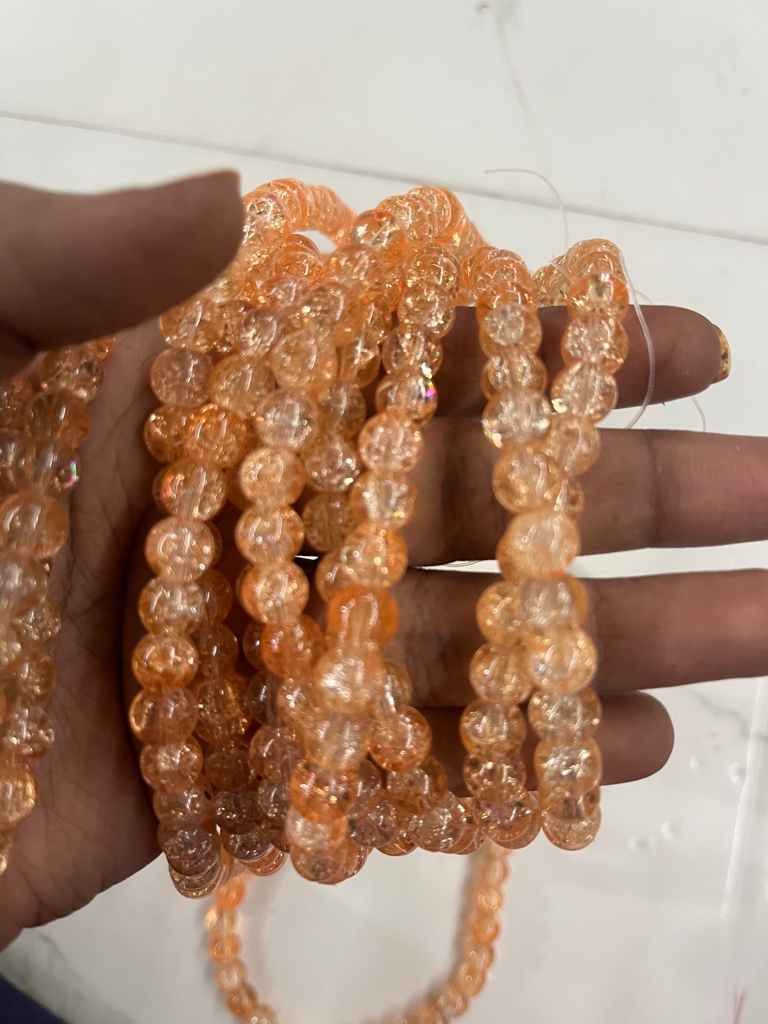 Crackle beads one line-11