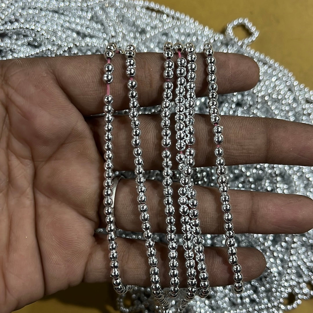 Silver beads  3mm