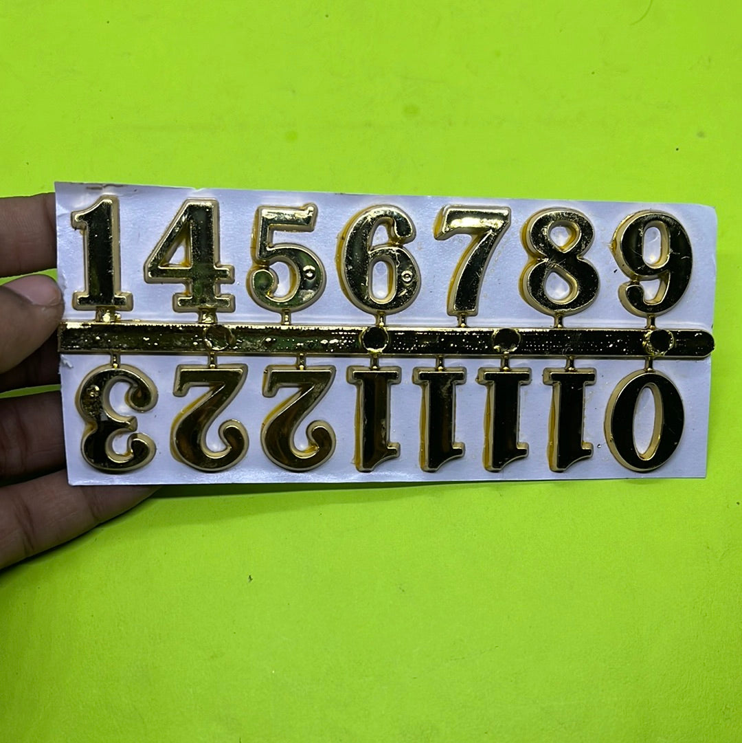 Gold arabic numbers medium  size