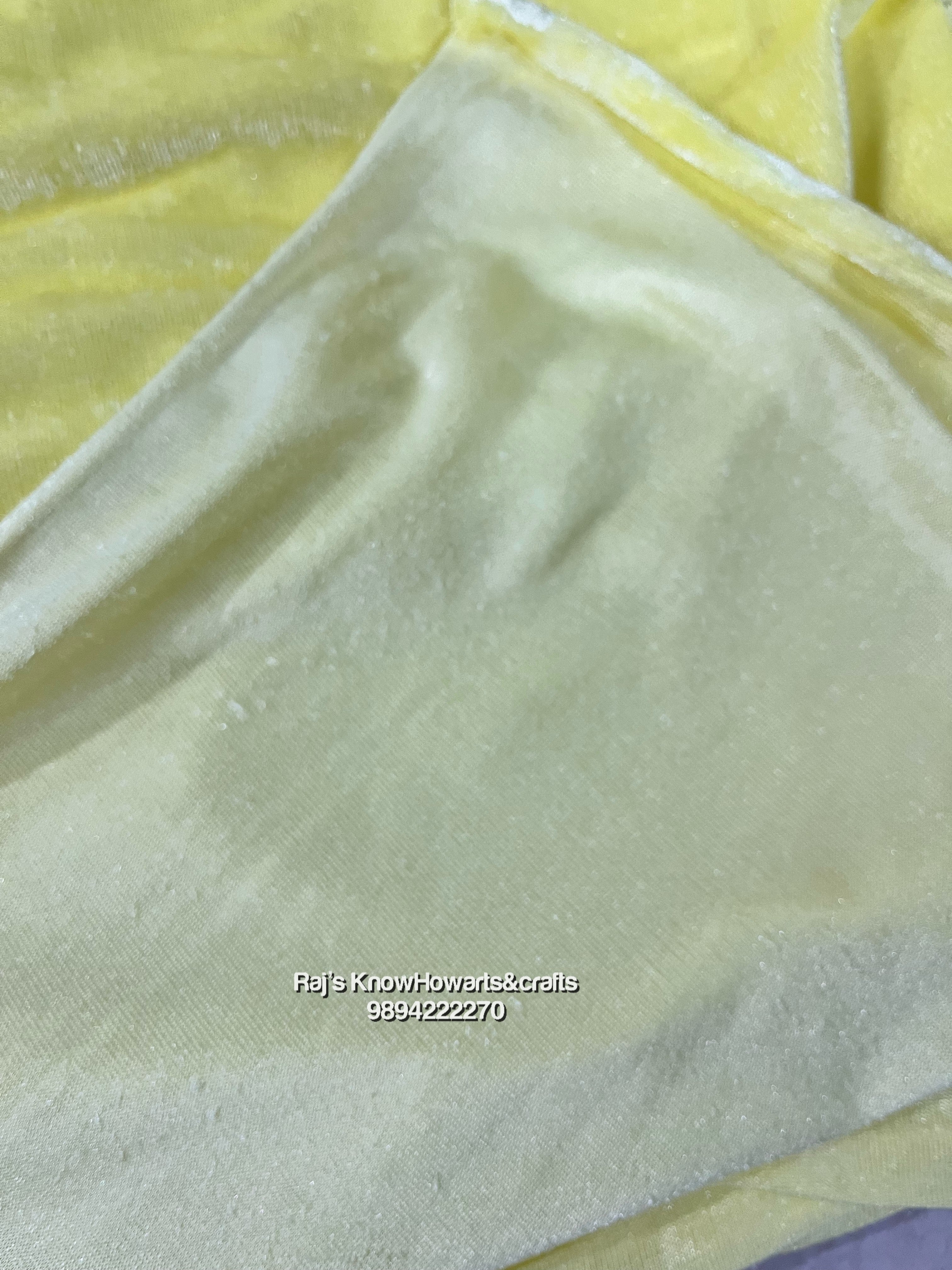 velvet cloth golden yellow   - 1 meter