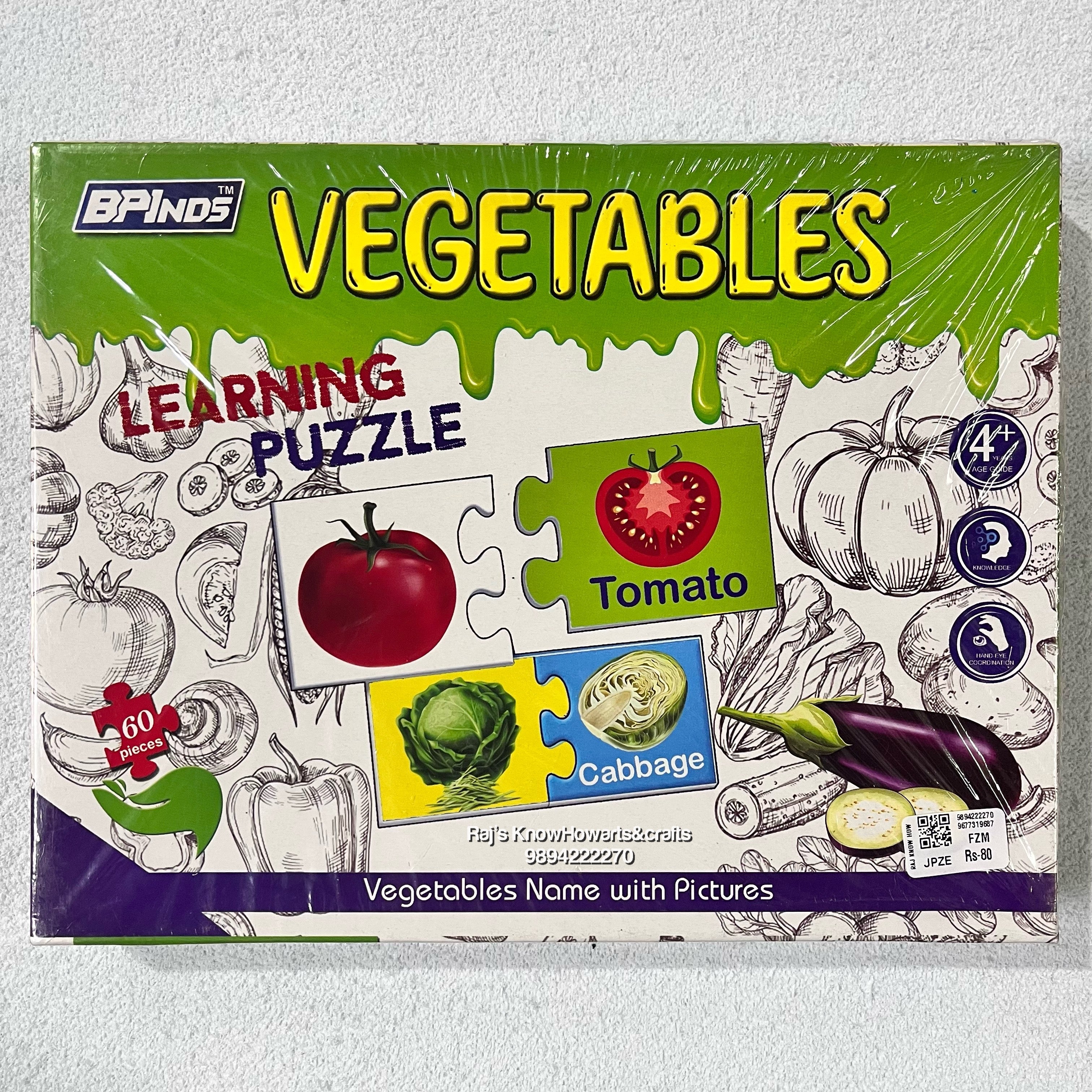 Vegetables Learning  Puzzle