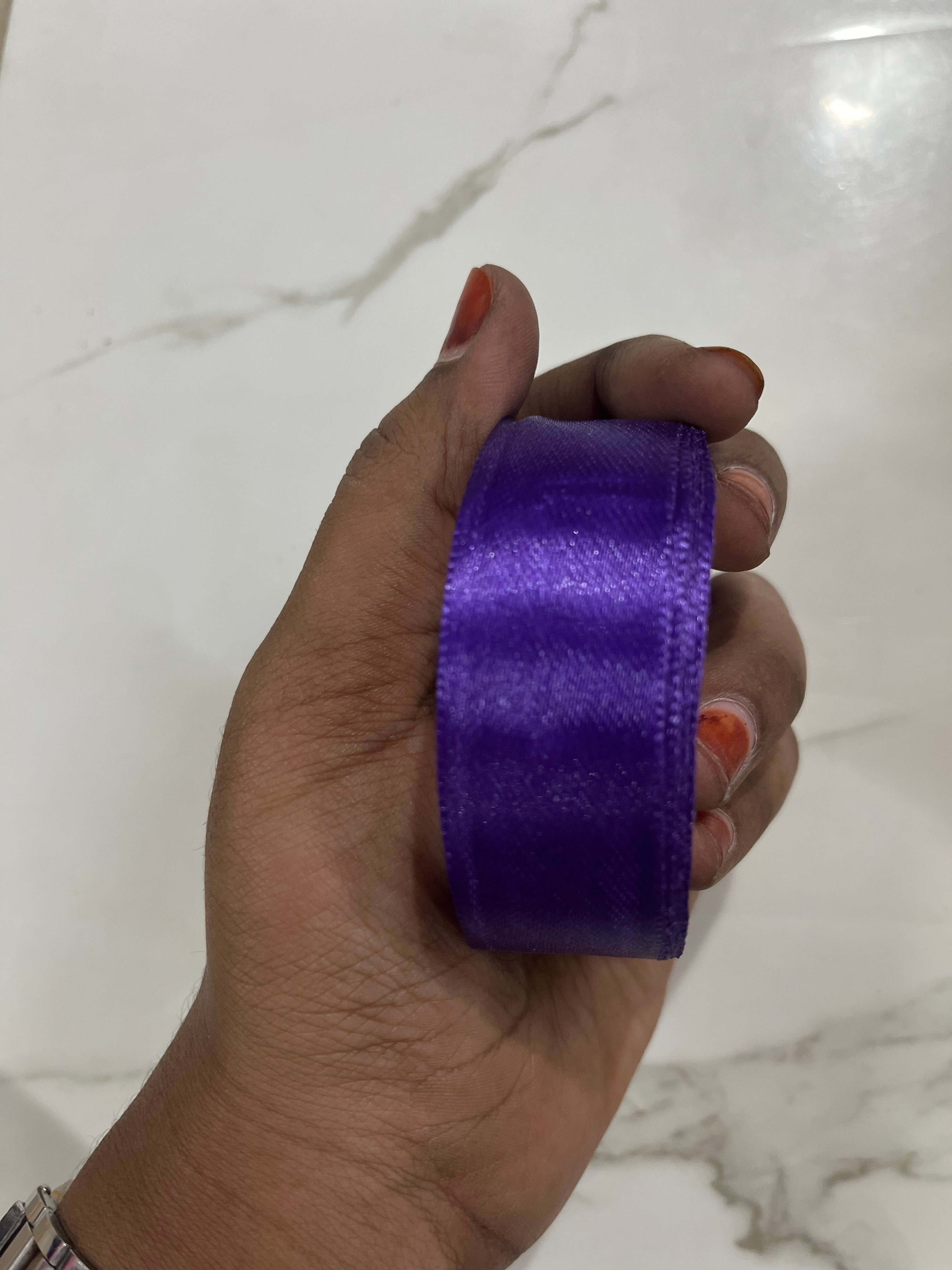 Satin ribbon-Dark violet