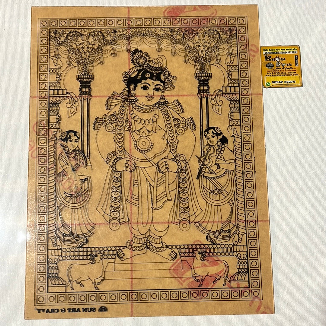 Navaneetha Kannan tanjore reverse glass painting