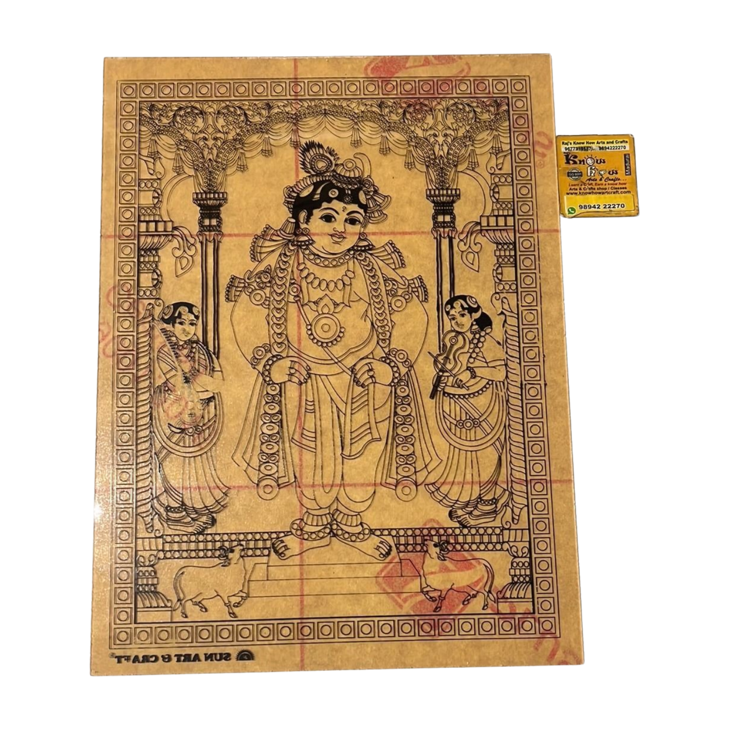 Navaneetha Kannan tanjore reverse glass painting