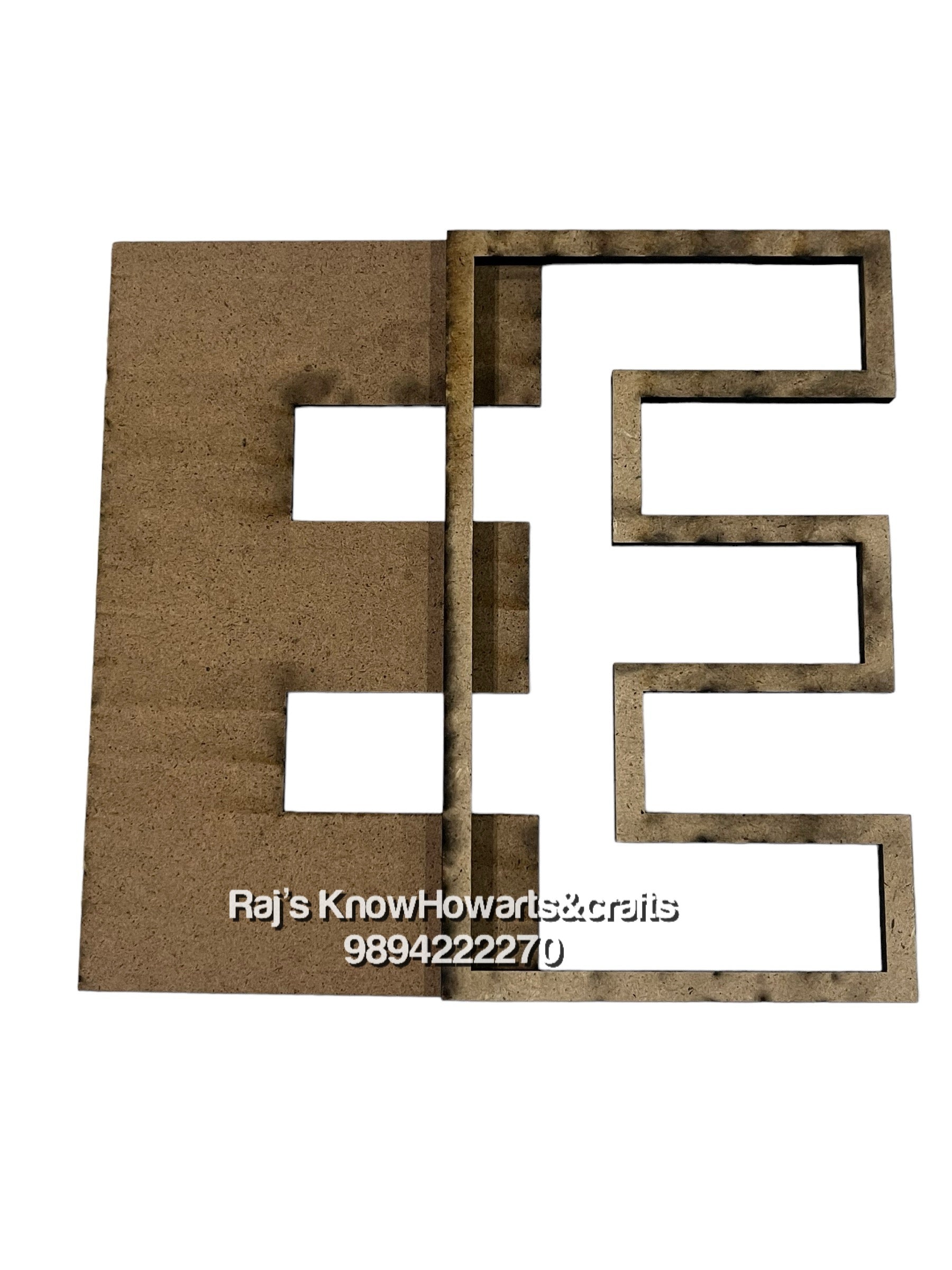 E-6inch 3d Mdf cutout alphabet