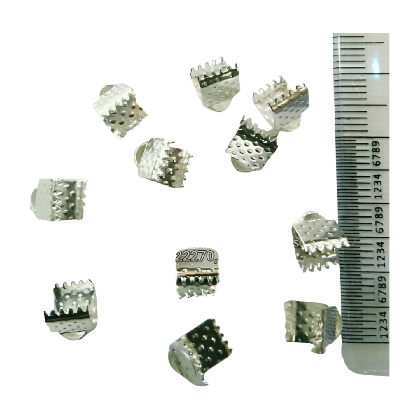 Border clasp small-4 piece in a pack-Silver