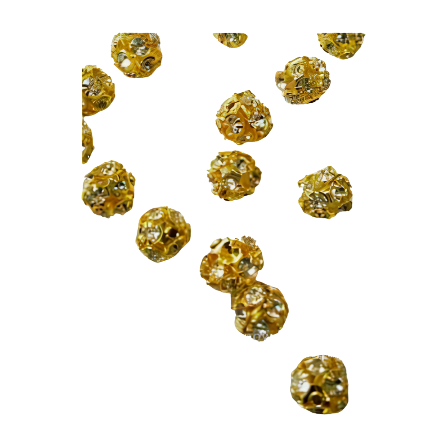 6mm White stone ball-6 piece in apack-6mm