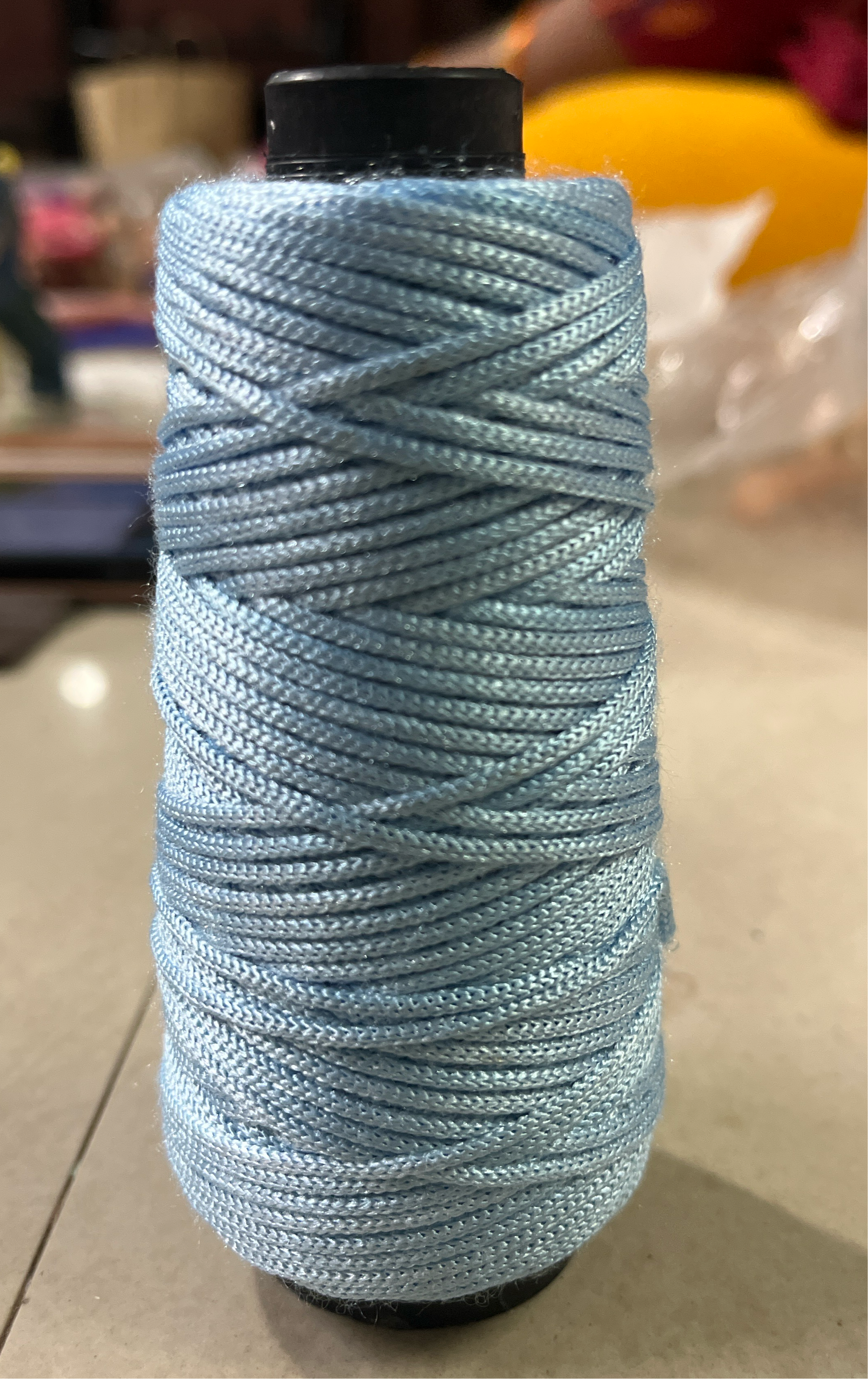 4mm Blue crochet thread