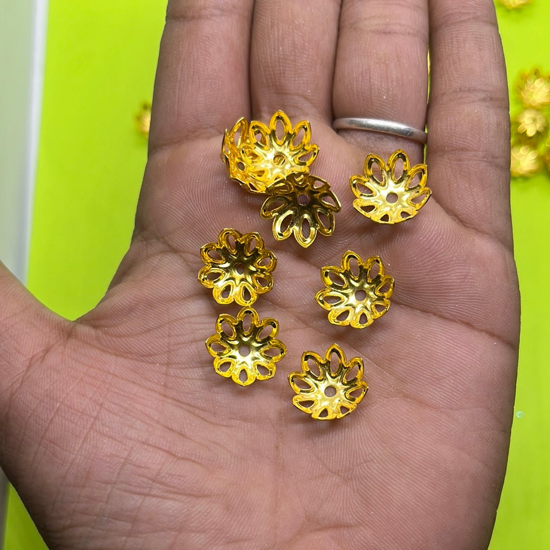 Jewels metal gold bead cap more than 25pc